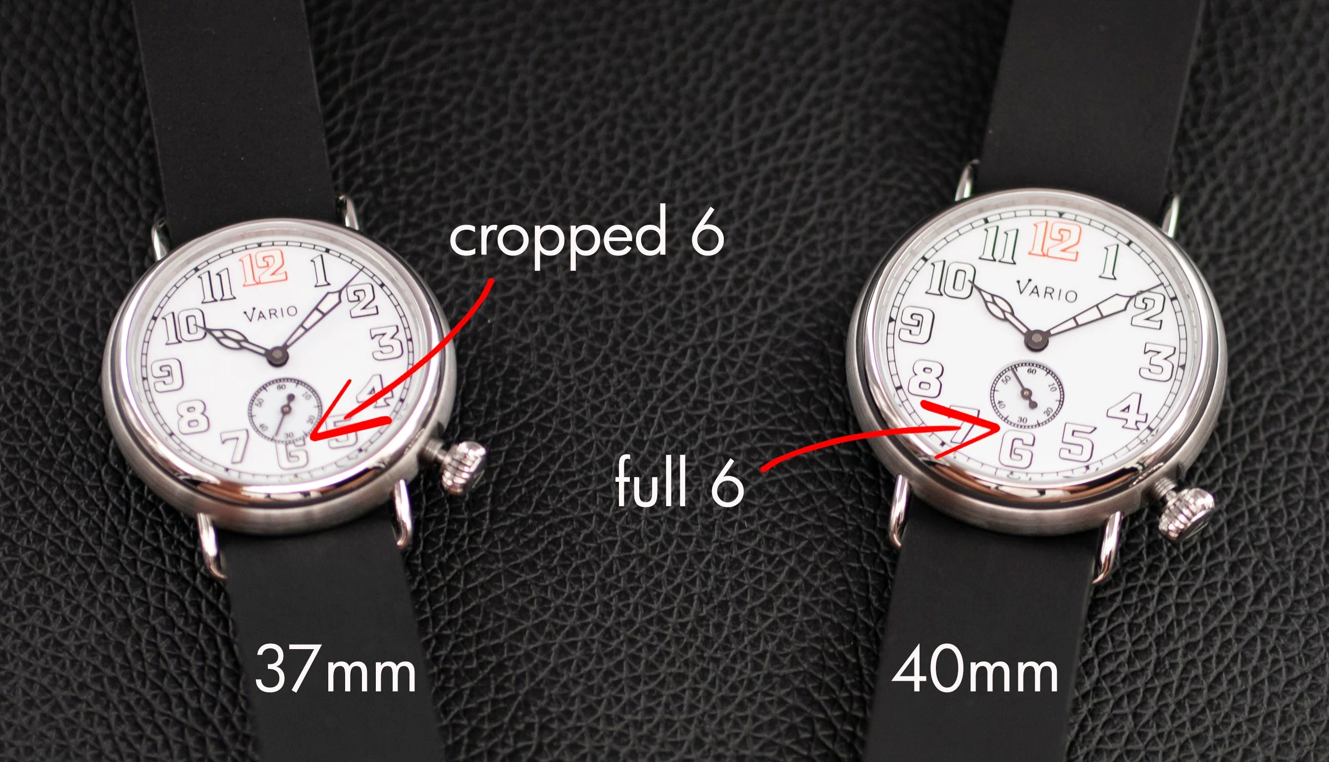 Vario 1918 Trench Cream Dial with Orange Lume Watch - Image 10