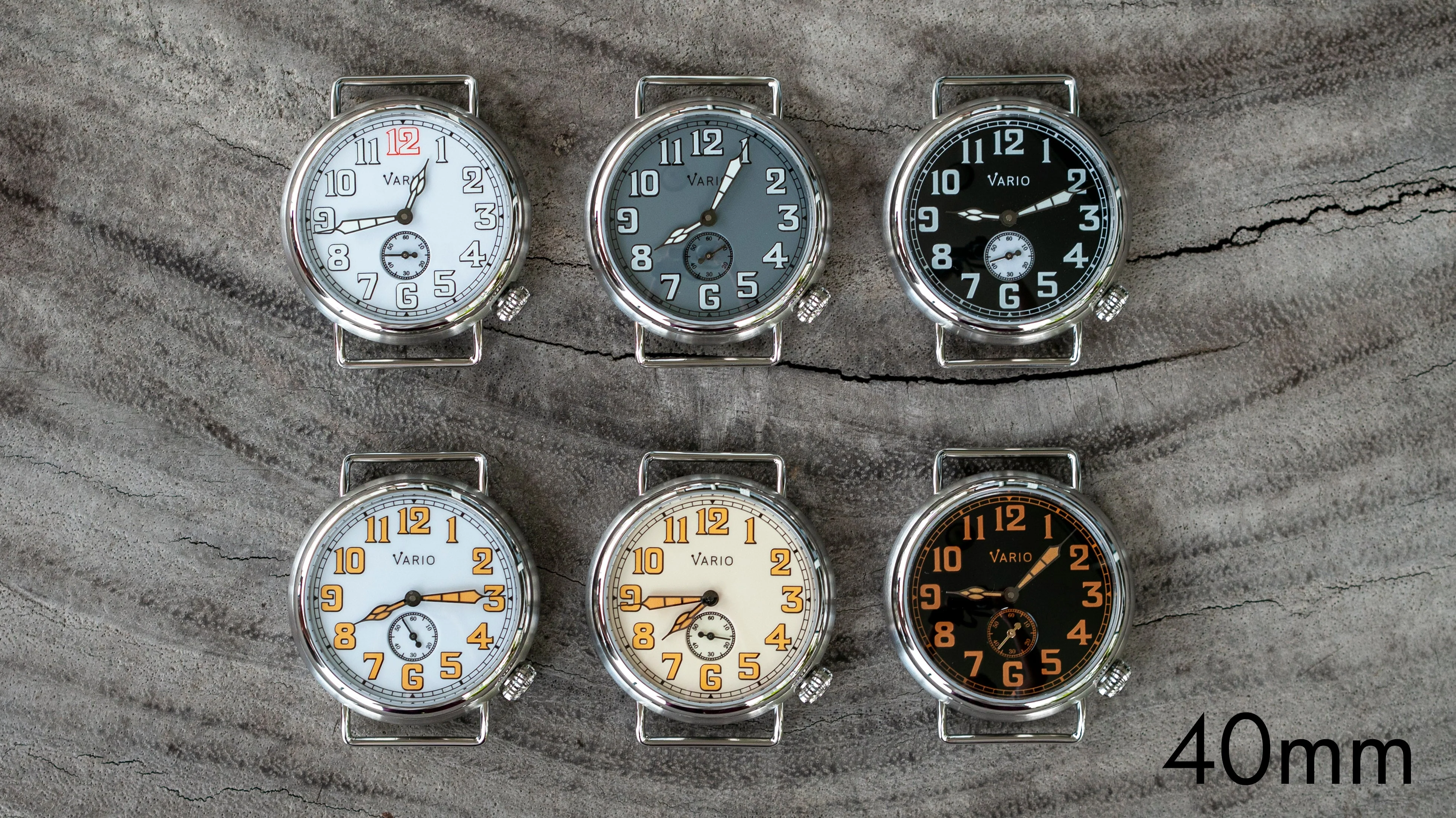 Vario 1918 Trench Cream Dial with Orange Lume Watch - Image 11