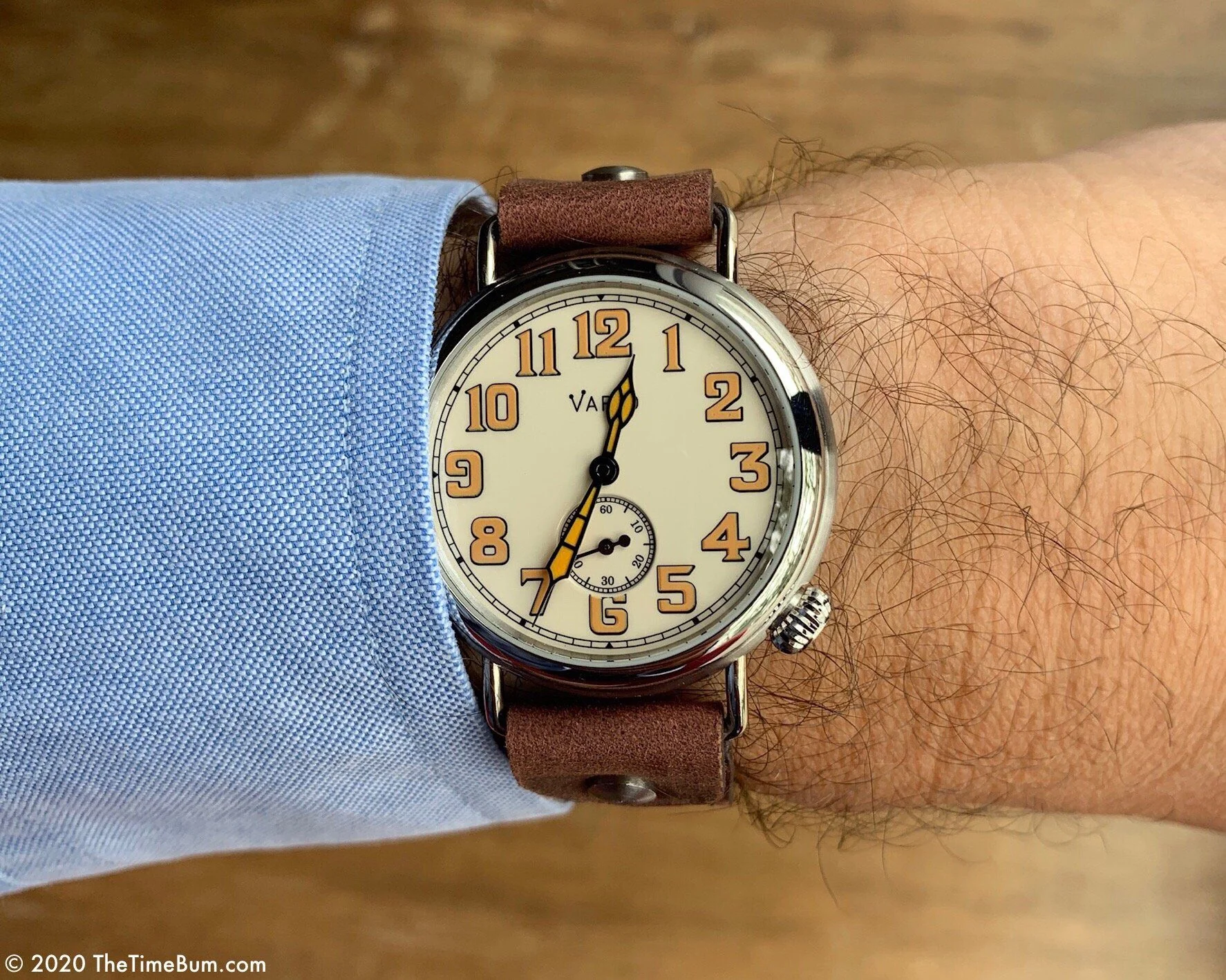 Vario 1918 Trench Cream Dial with Orange Lume Watch - Image 12