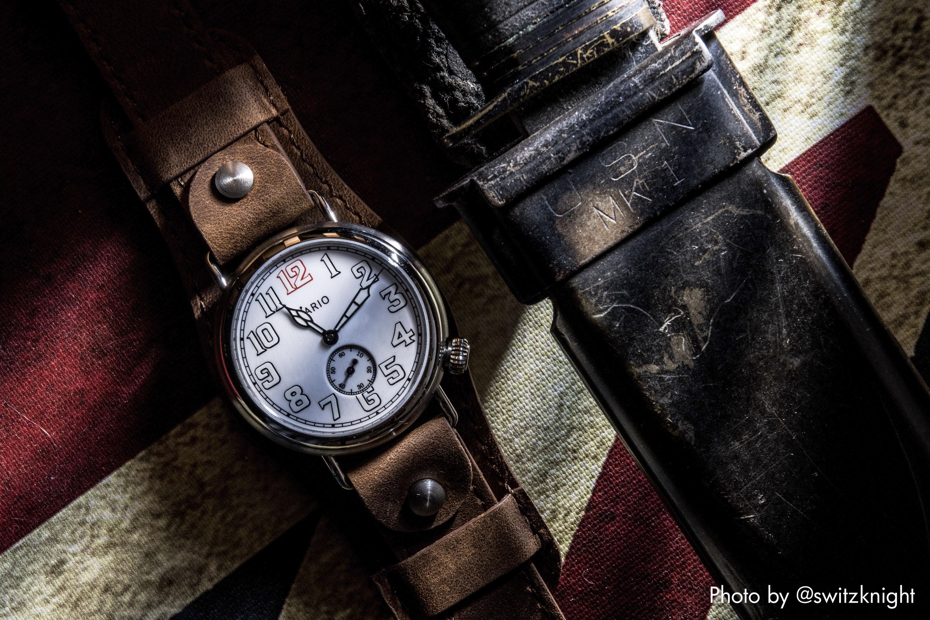 Vario 1918 Trench Cream Dial with Orange Lume Watch - Image 17