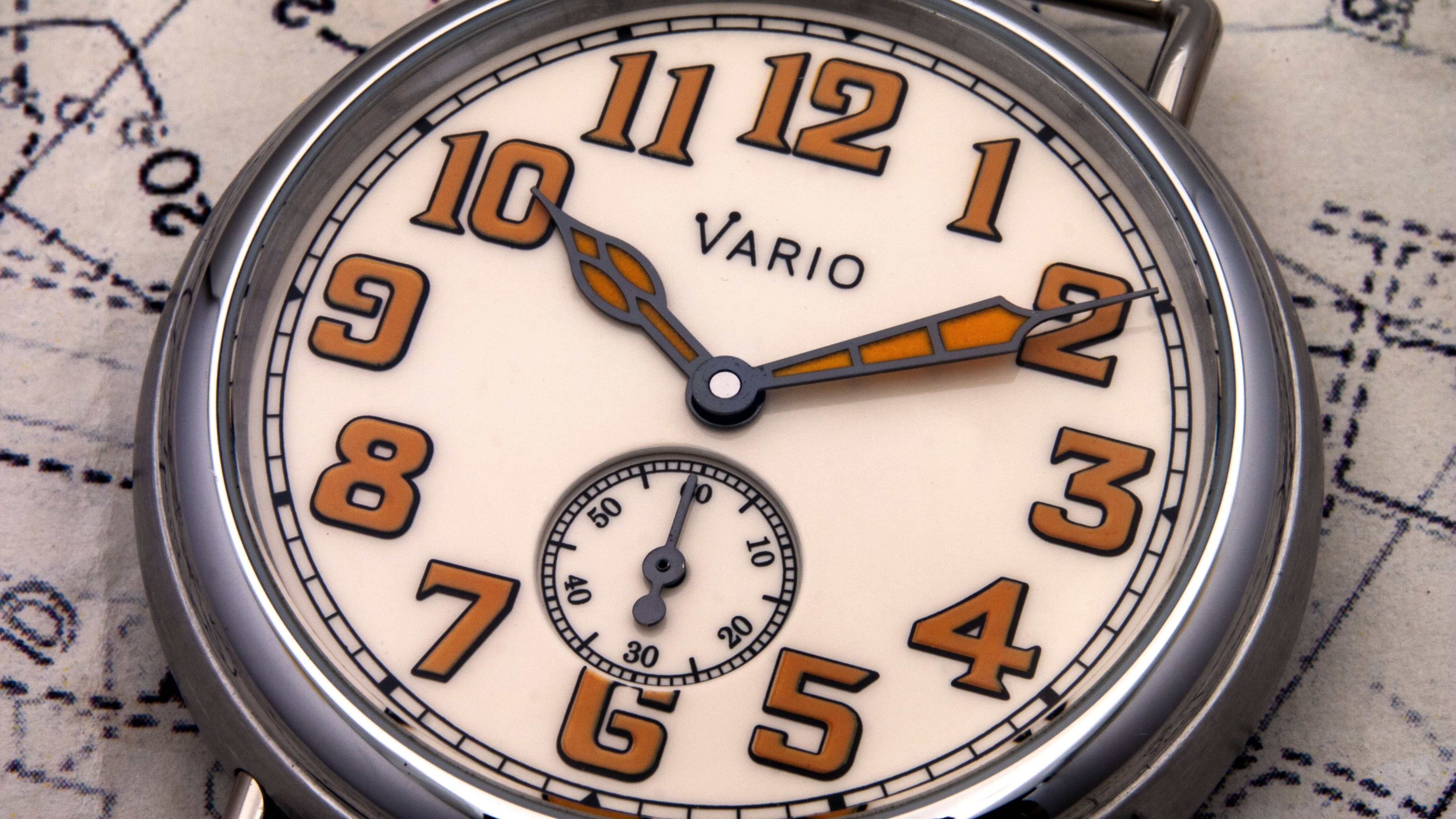 Vario 1918 Trench Cream Dial with Orange Lume Watch - Image 3