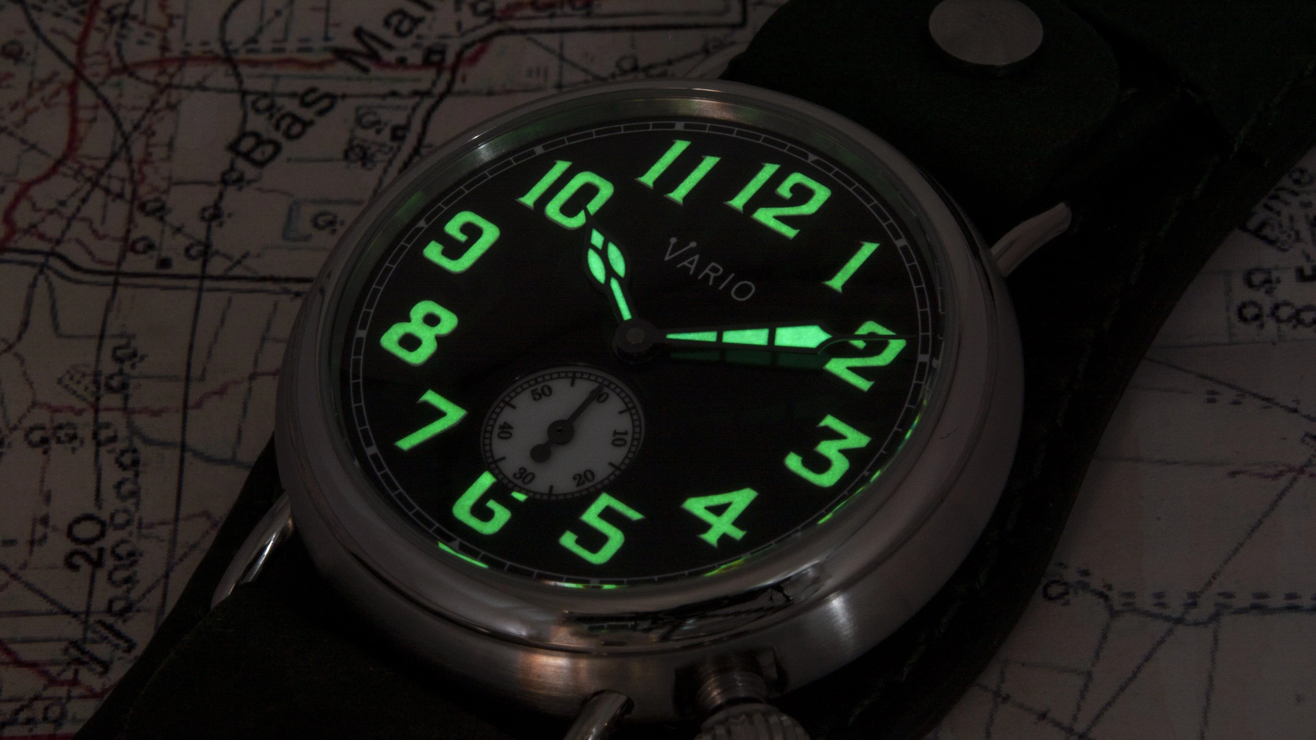 Vario 1918 Trench Cream Dial with Orange Lume Watch - Image 7