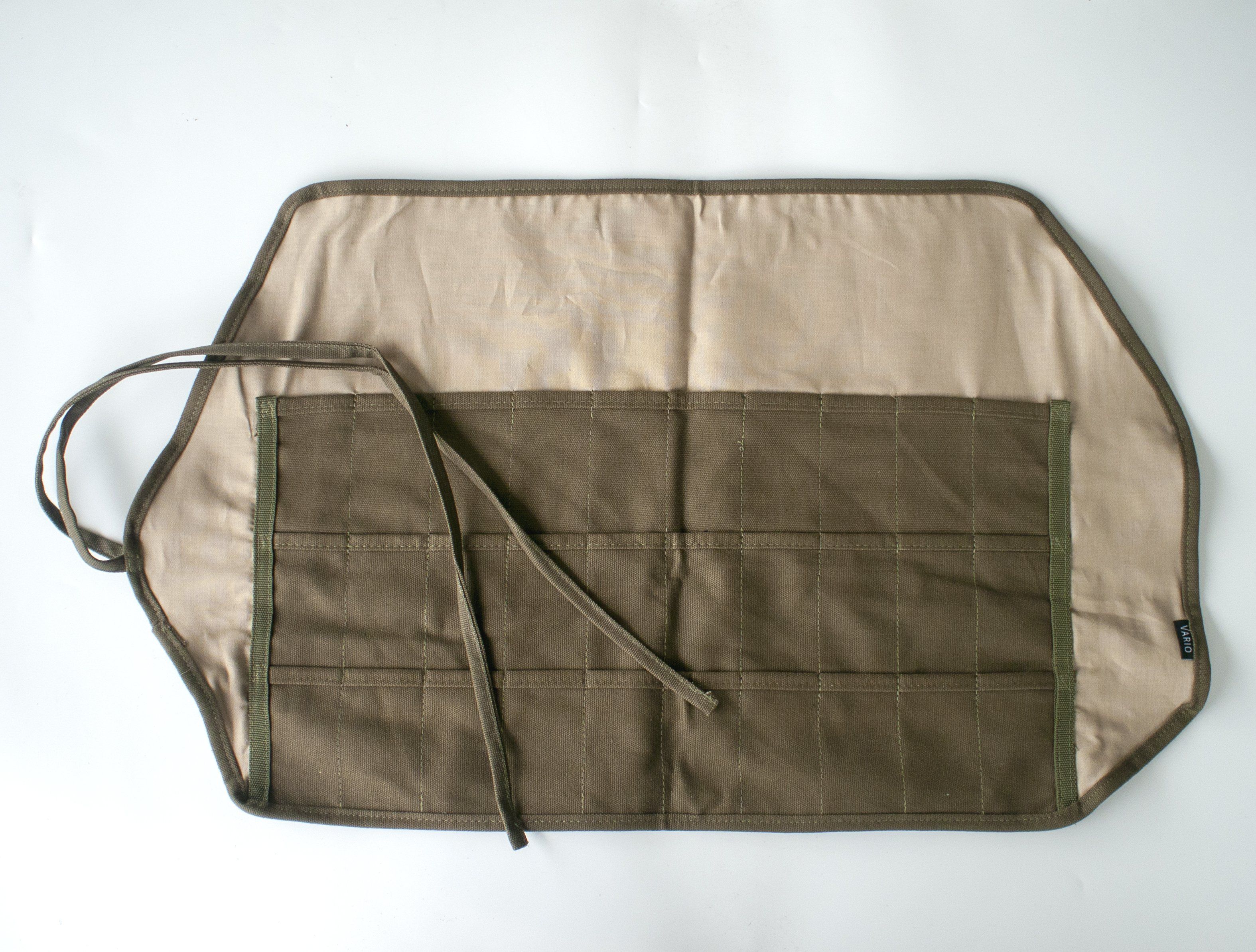 Army Green Canvas Watch Strap Roll (30 Pockets) - Image 2