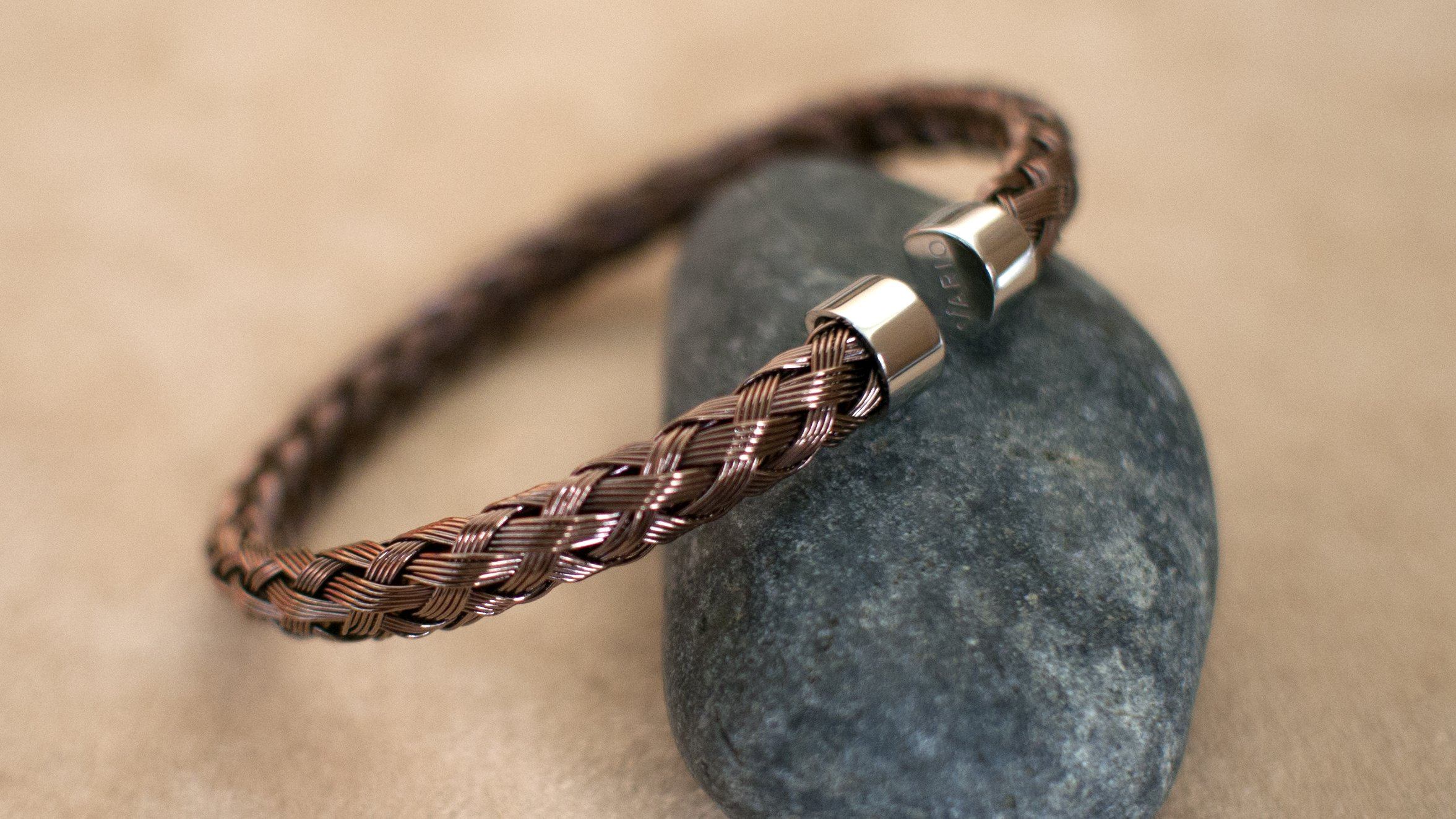 Bronze Woven Stainless Steel Mesh Bracelet - Image 2