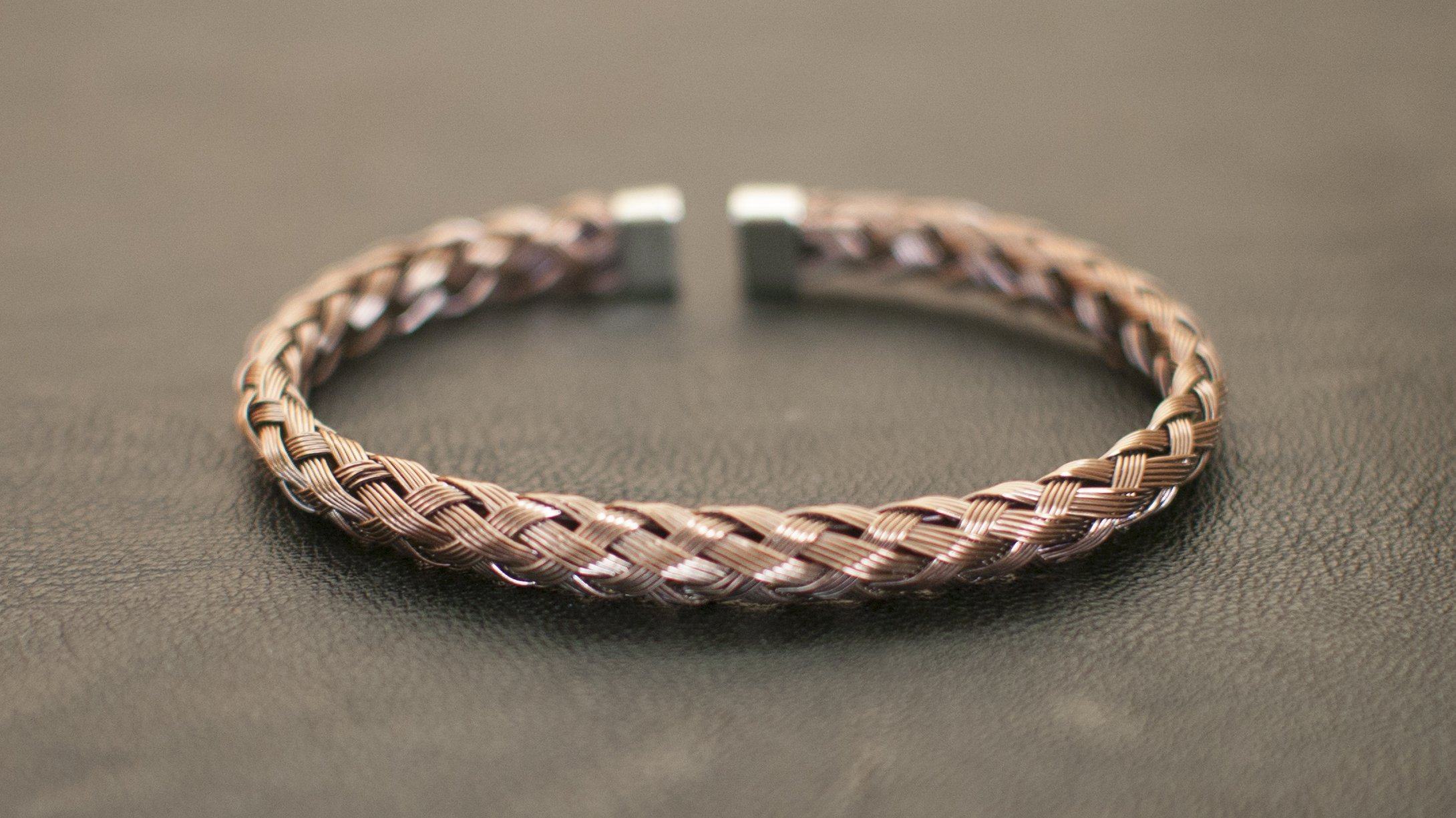 Bronze Woven Stainless Steel Mesh Bracelet - Image 3