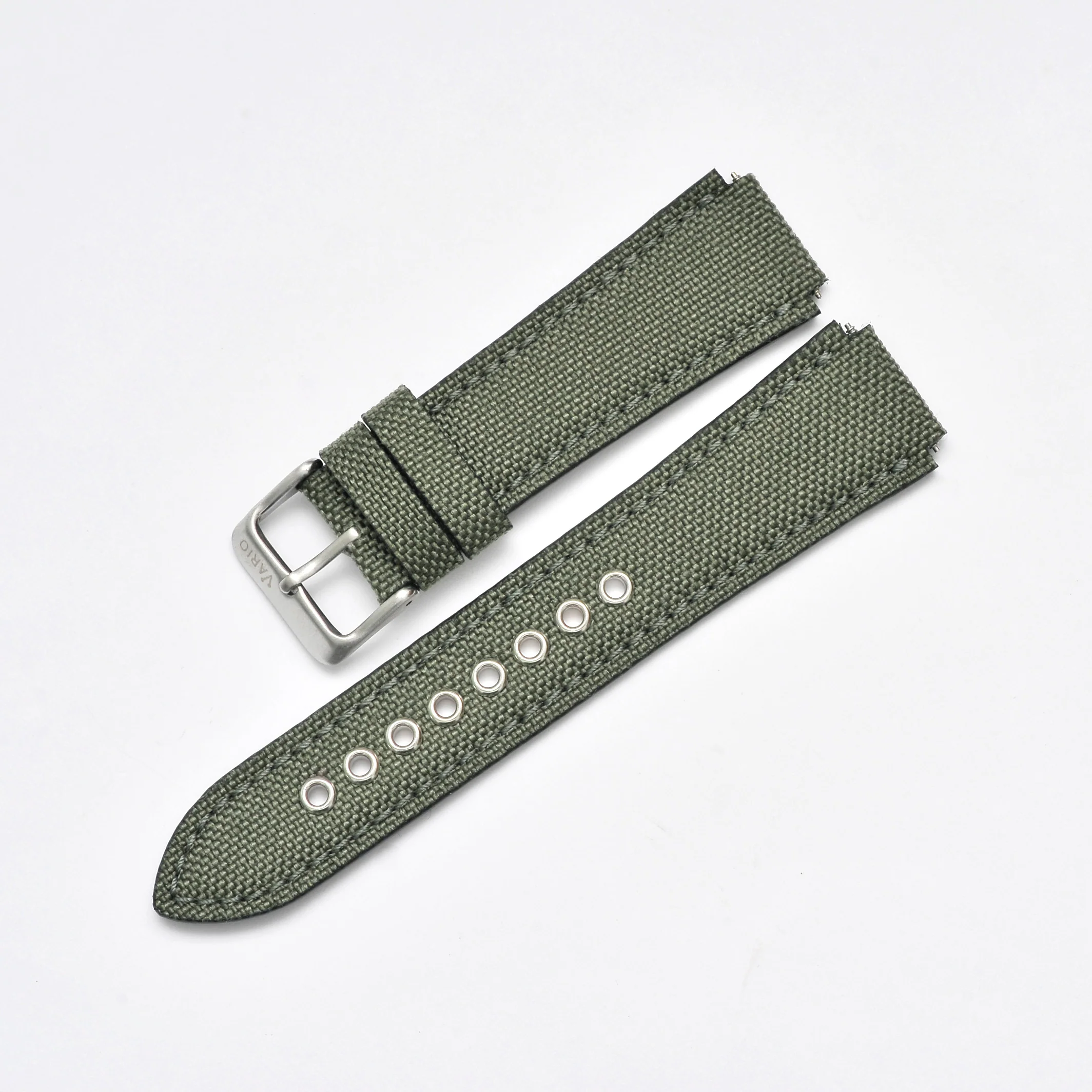 Cordura® Army Green Watch Strap for Casio® AE1200WH World Time Watch