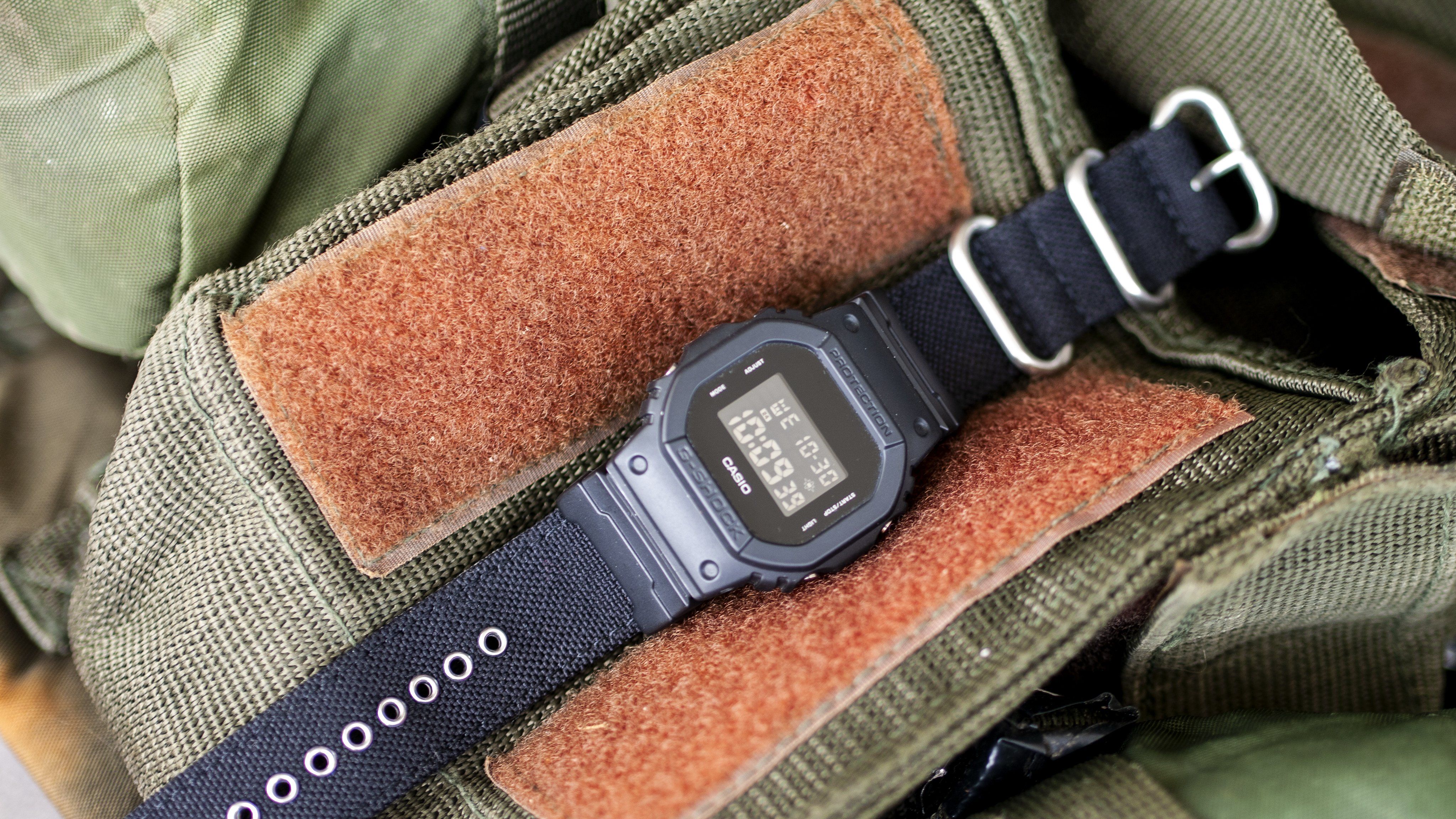 Cordura® Coal Black Watch Strap with Casio® G-Shock Compatible Adapter and Spring Bar Tool - Image 2