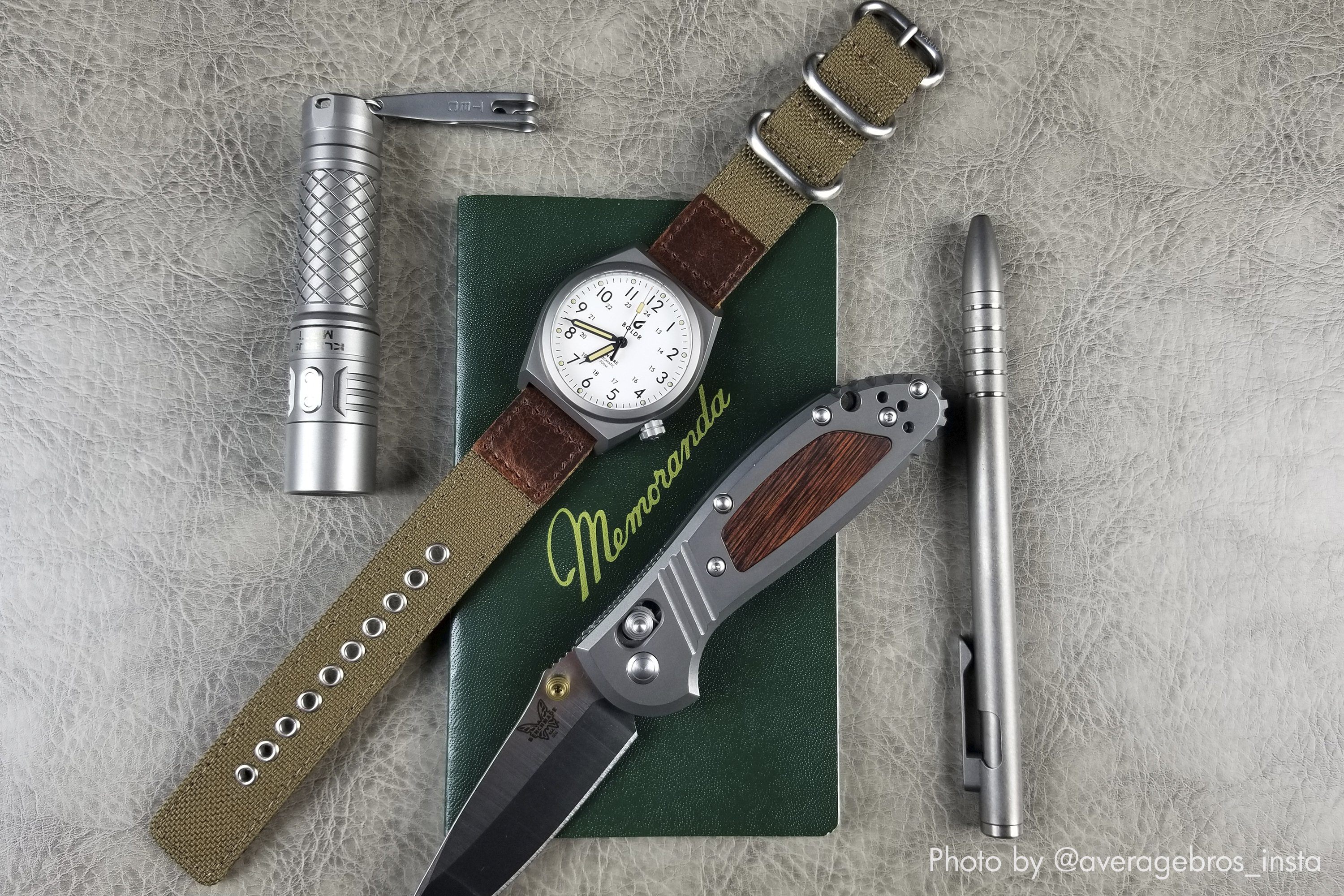 Cordura® Khaki Brown Oiled Leather Watch Strap - Image 8