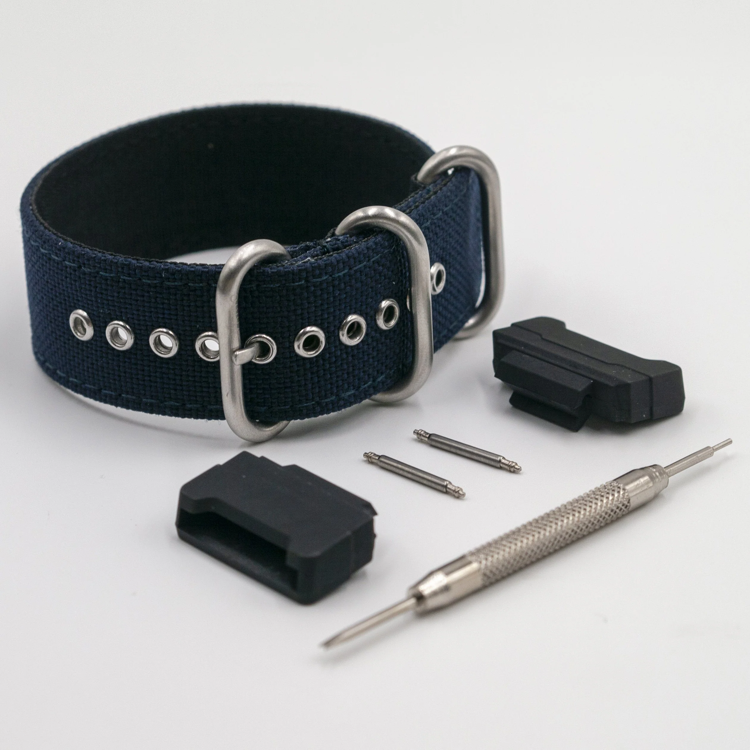Cordura® Navy Blue Watch Strap with Casio® G-Shock Compatible Adapter and Spring Bar Tool