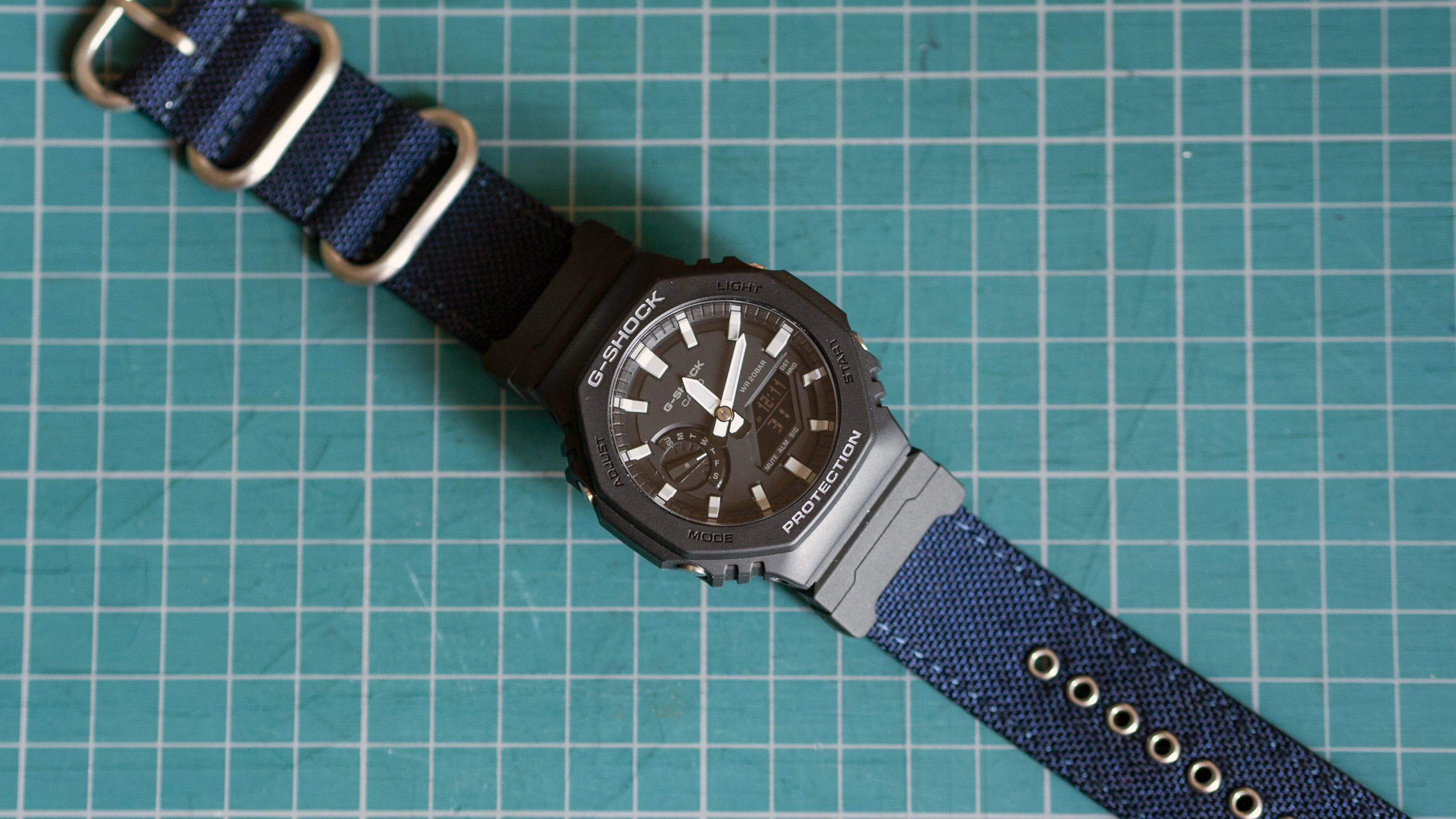 Cordura® Navy Blue Watch Strap with Casio® G-Shock Compatible Adapter and Spring Bar Tool - Image 4