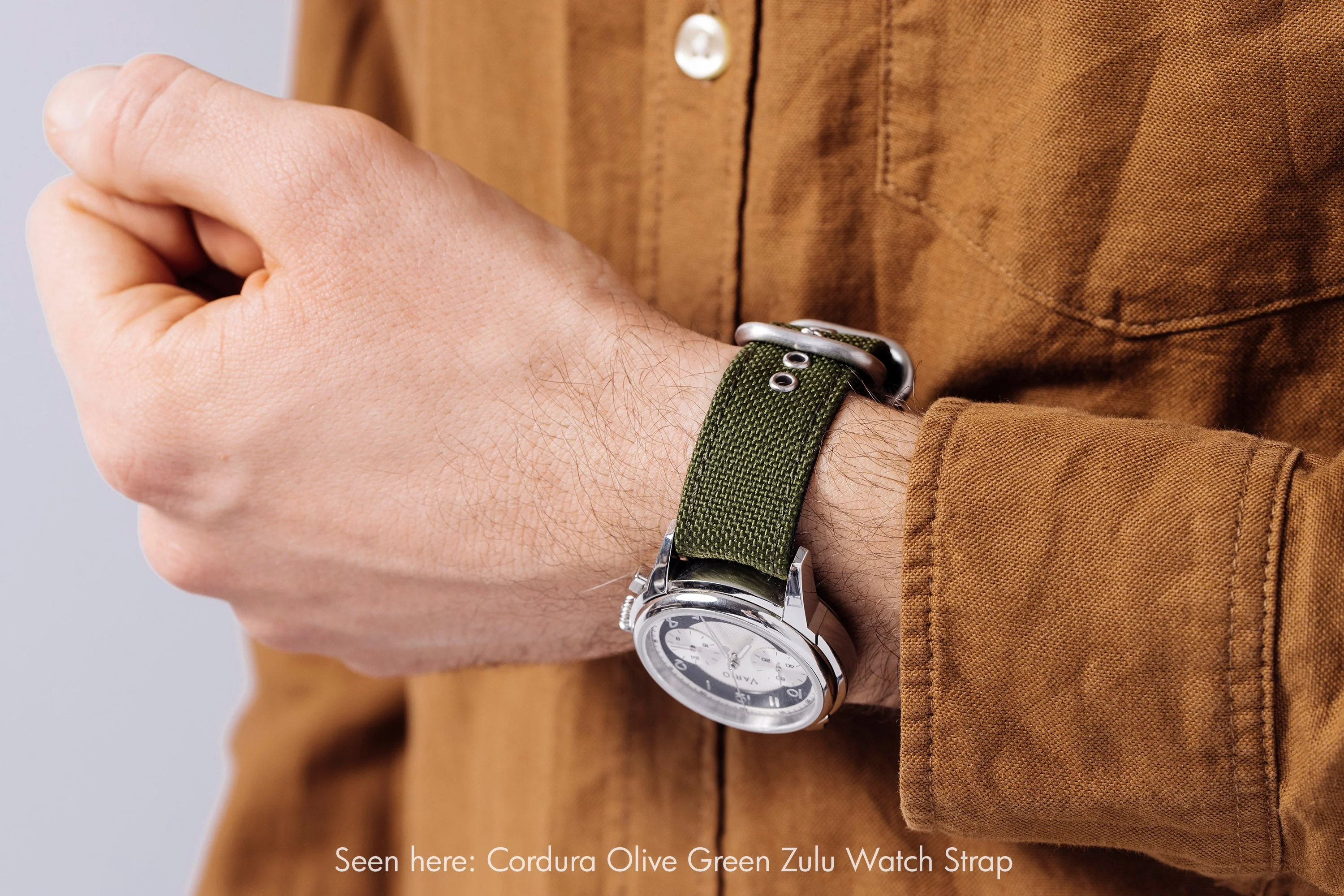 Cordura® Olive Green Watch Strap - Image 10