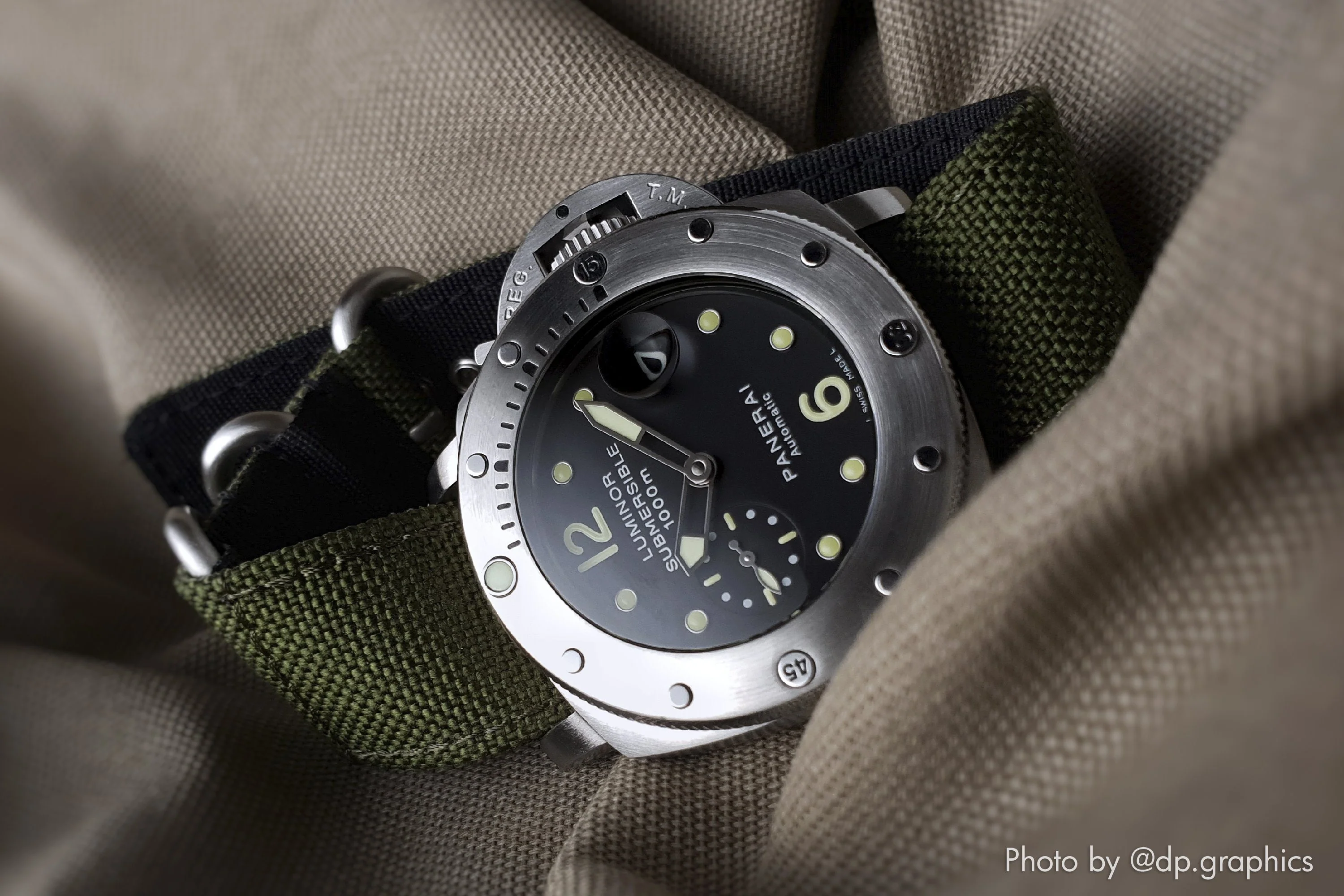 Cordura® Olive Green Watch Strap - Image 7