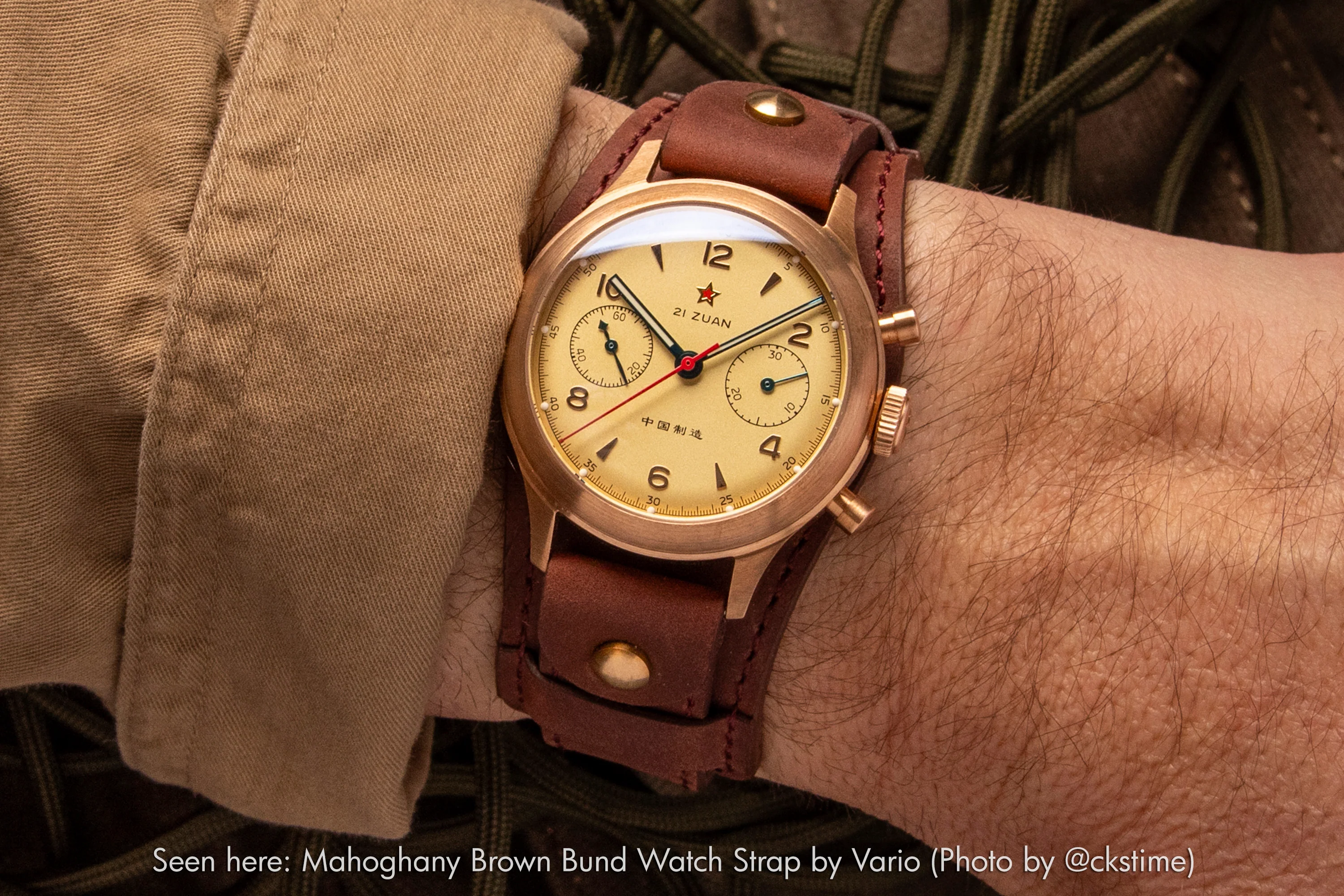 Crazy Horse Camel Brown Bund Watch Strap - Image 10