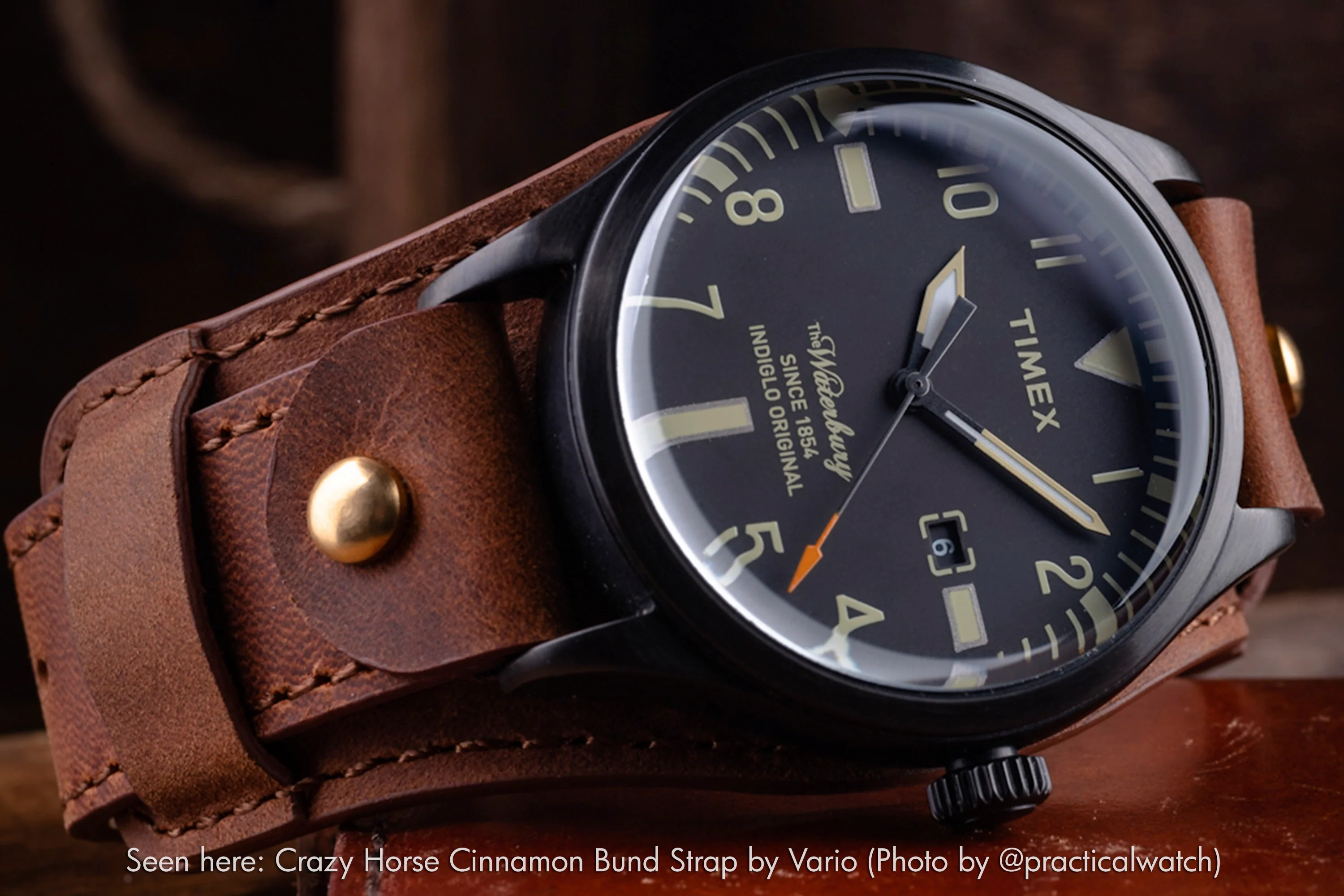 Crazy Horse Camel Brown Bund Watch Strap - Image 7