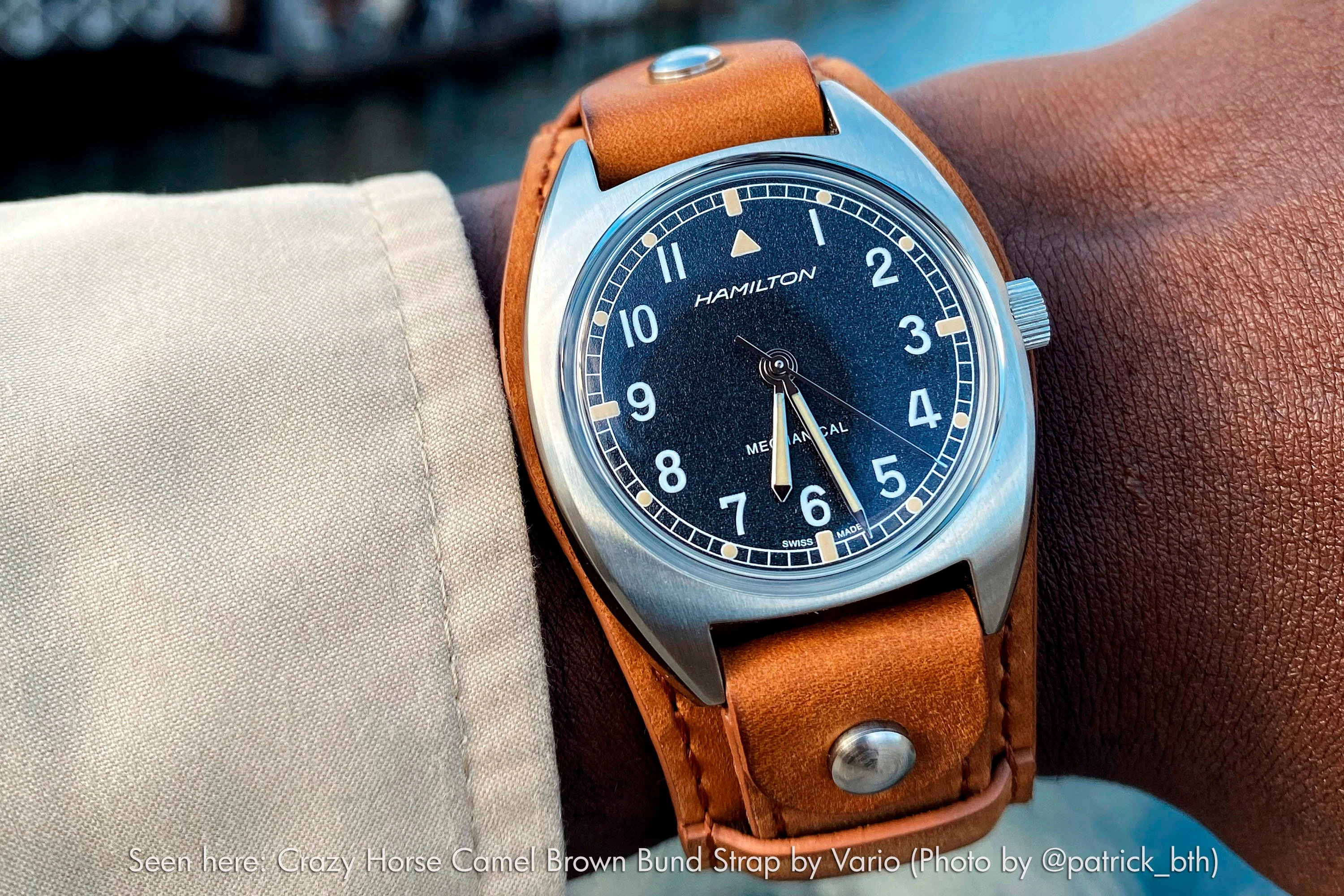Crazy Horse Camel Brown Bund Watch Strap - Image 9