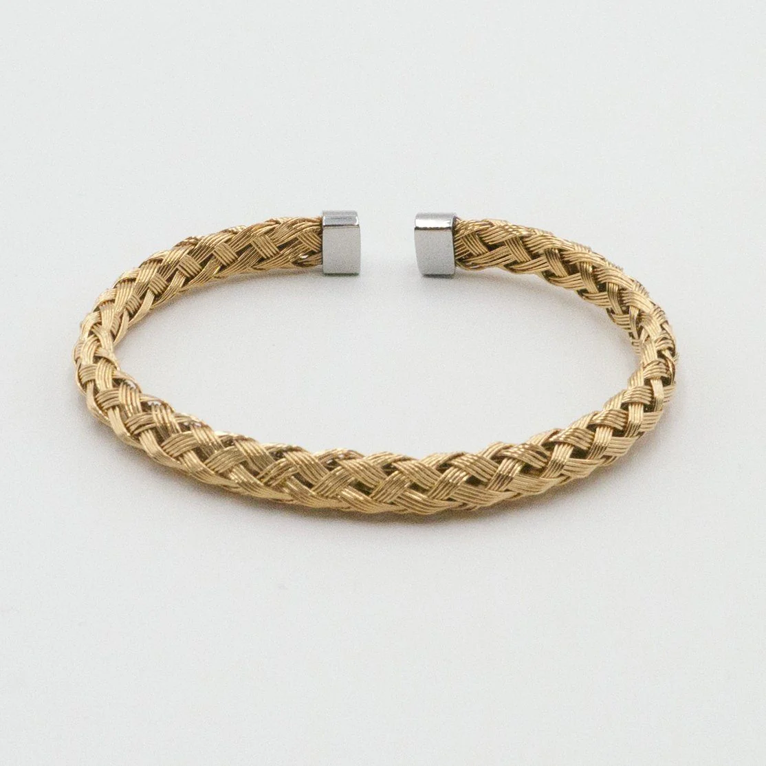 Gold Woven Stainless Steel Mesh Bracelet