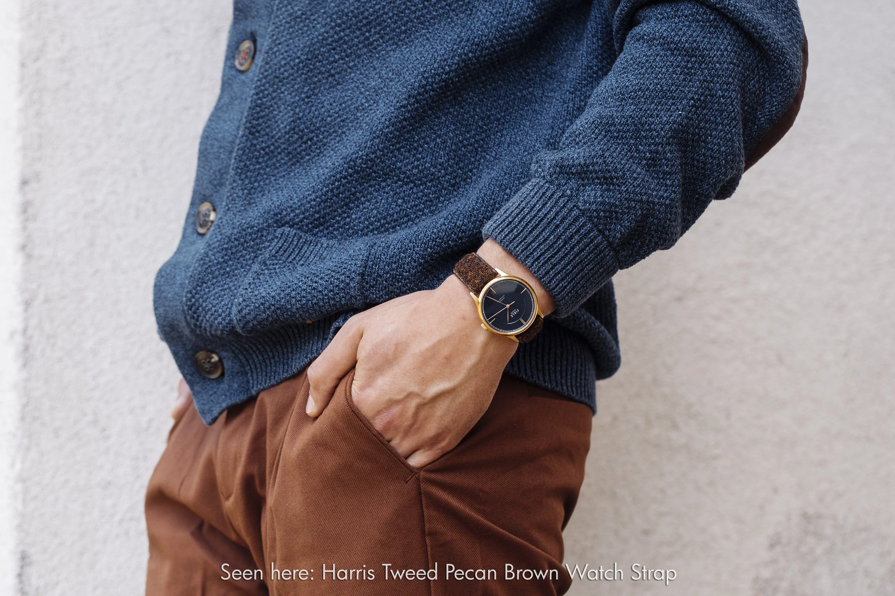 Harris Tweed Peacock Green Watch Strap - Image 6
