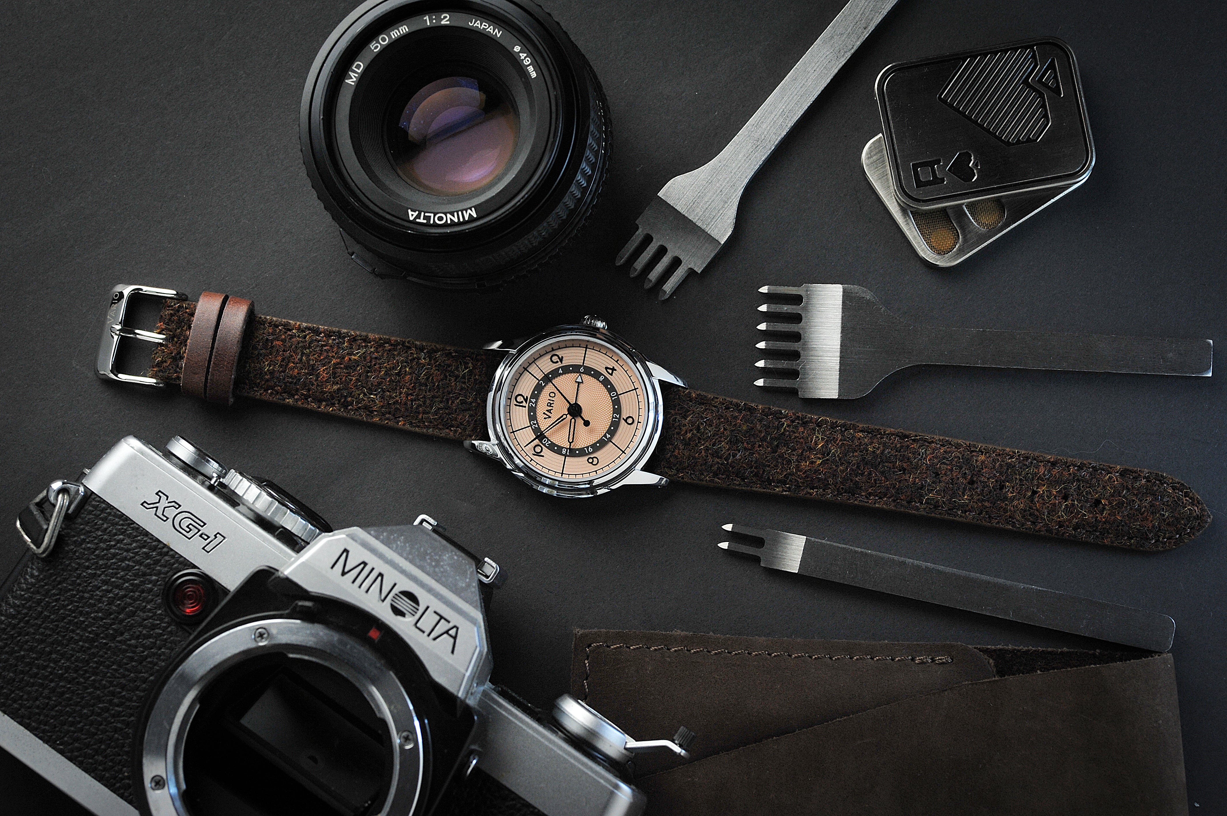 Harris Tweed® Pecan Brown Leather Keeper Watch Strap - Image 5