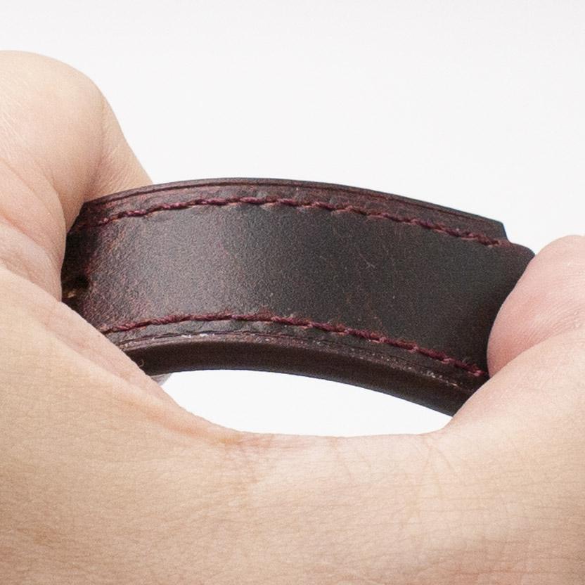 Oiled Leather Merlot Red Watch Strap for Casio® AE1200WH World Time Watch - Image 2