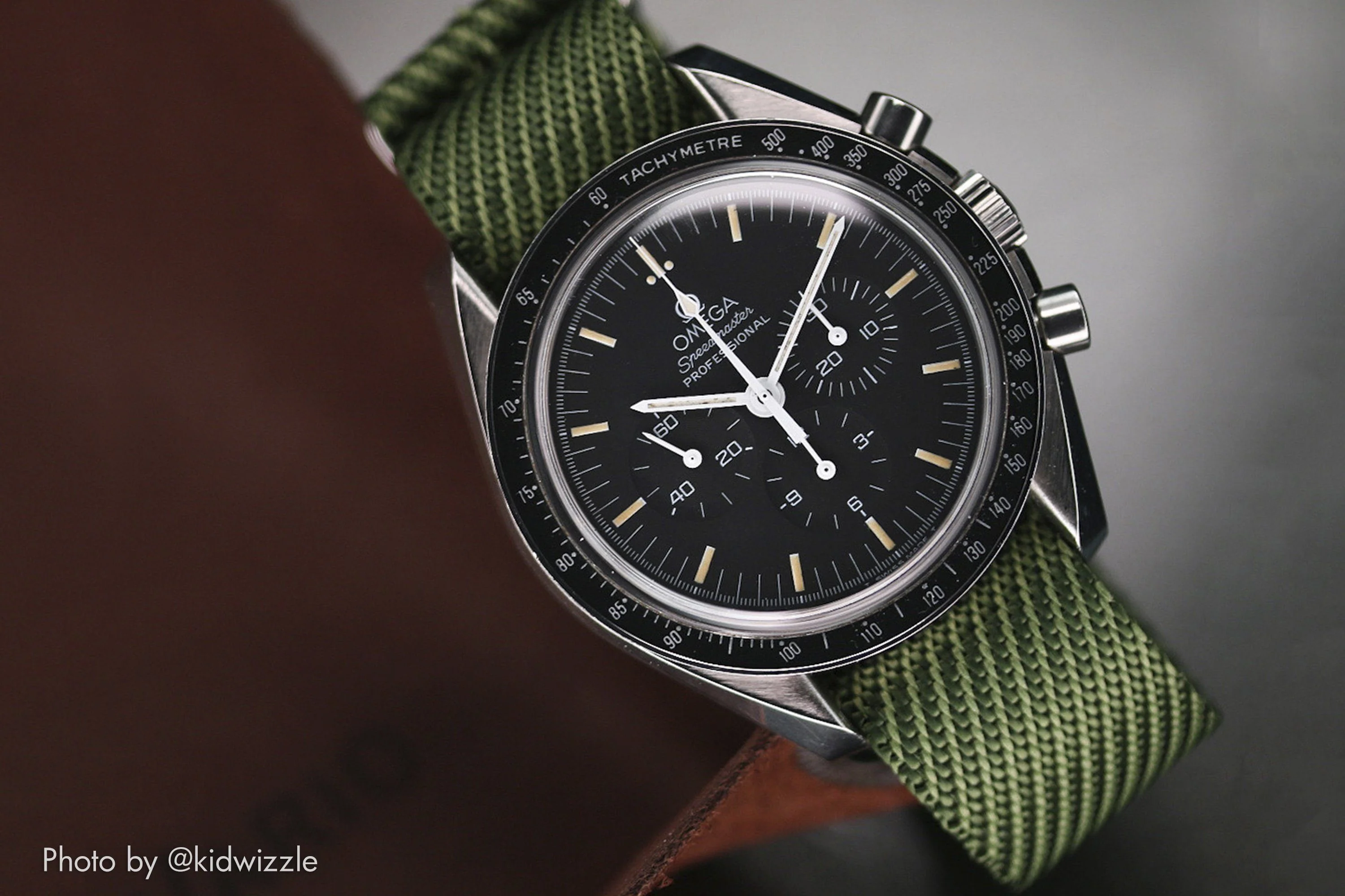 Twill Olive Green Watch Strap - Image 2