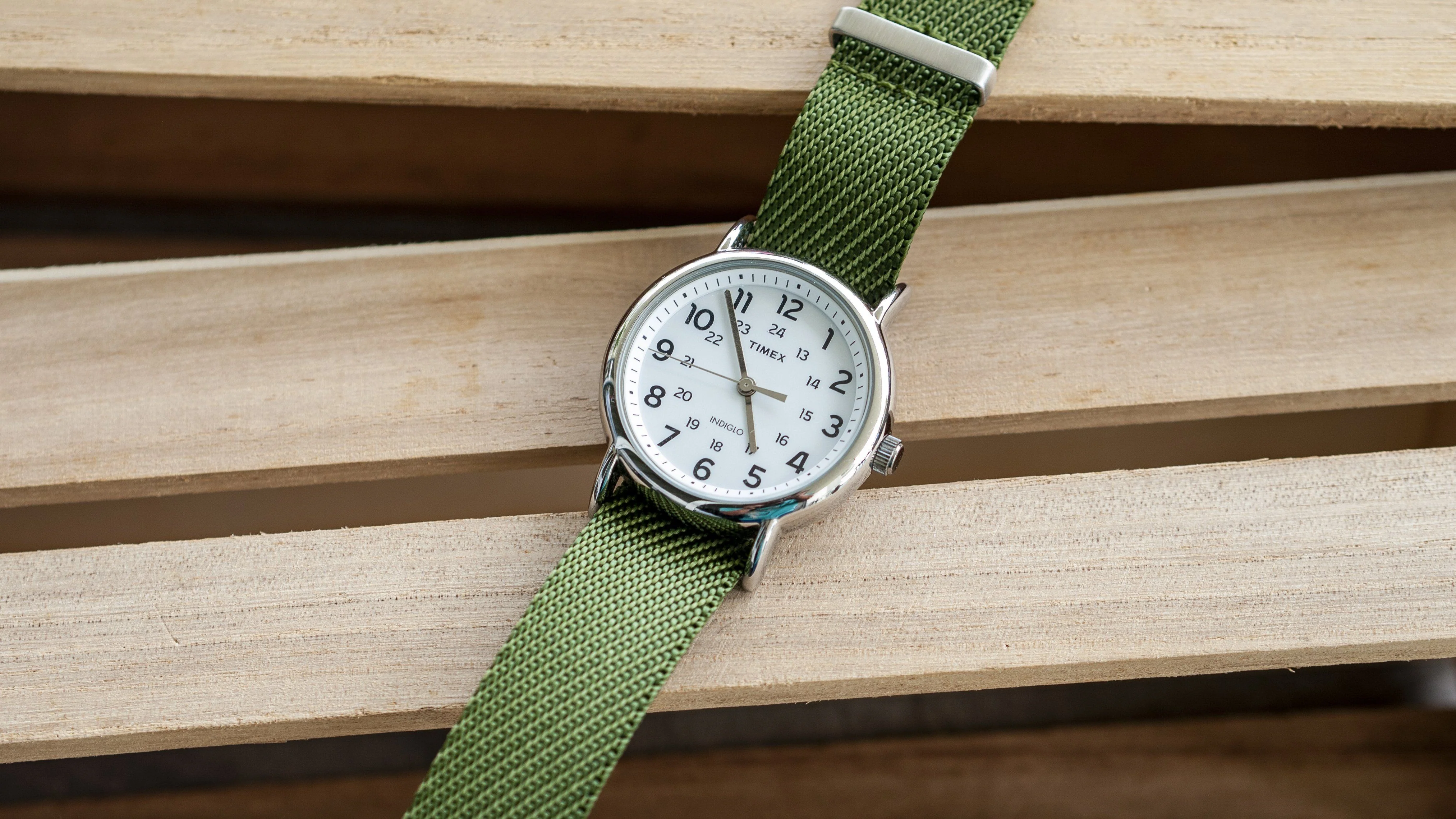 Twill Olive Green Watch Strap - Image 4