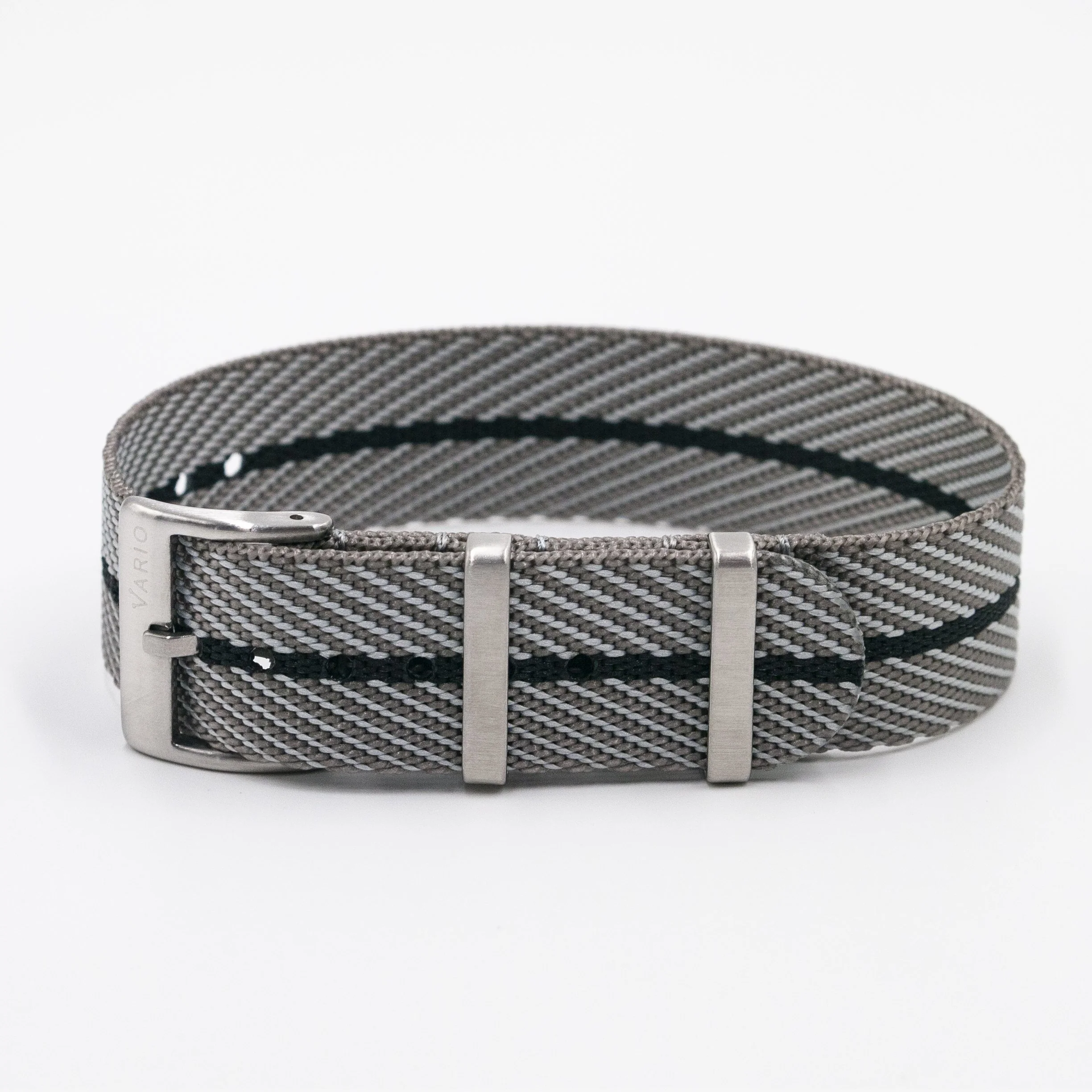 Twill Titanium Grey Watch Strap / Black Divider