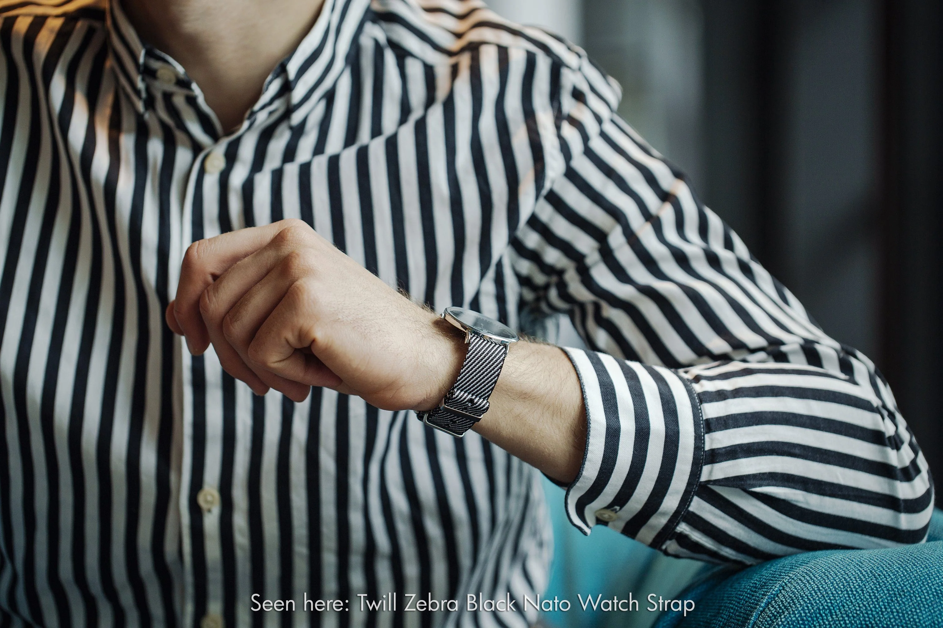 Twill Zebra Black Watch Strap - Image 6
