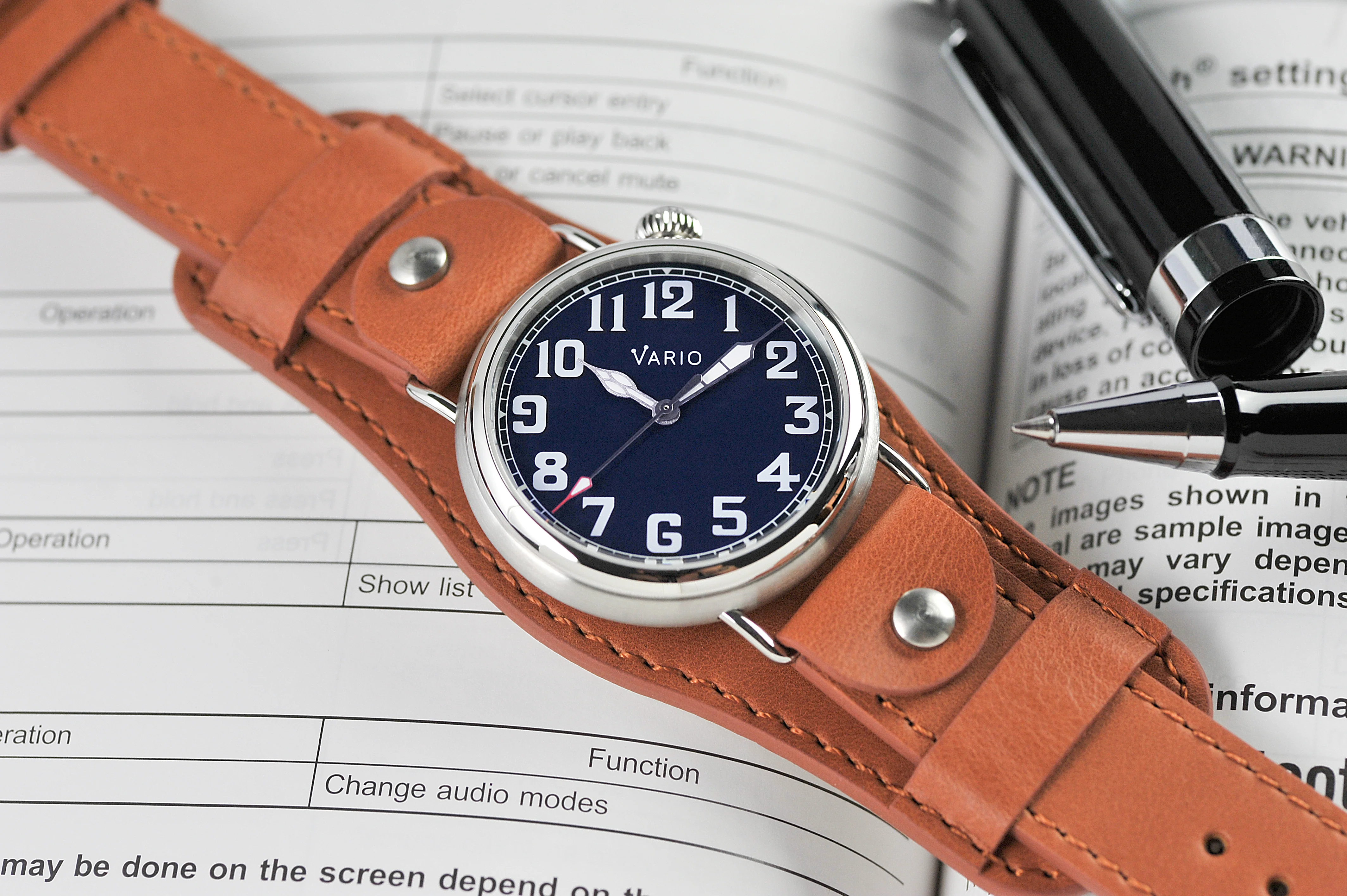 Vario 1918 Pilot Blue Dial with White Lume Watch - Image 3