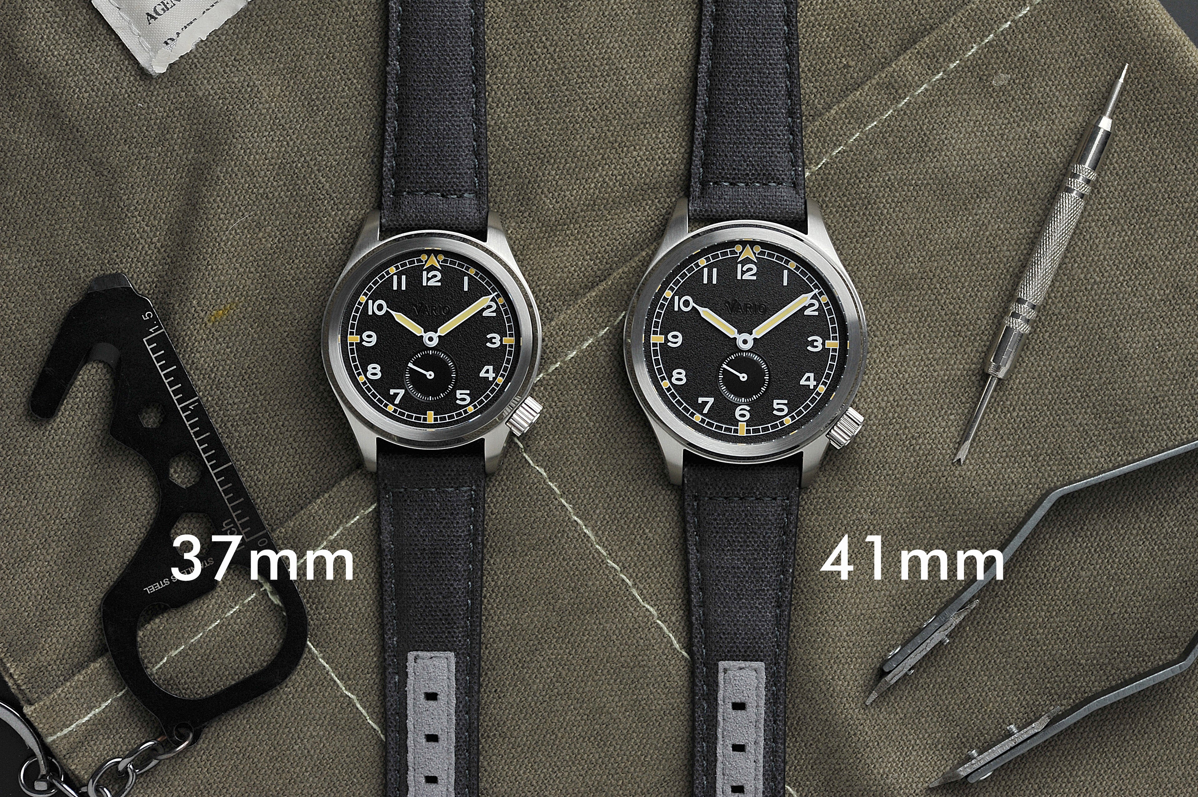Vario 1945 D12 Raven Black Field Watch - Image 10
