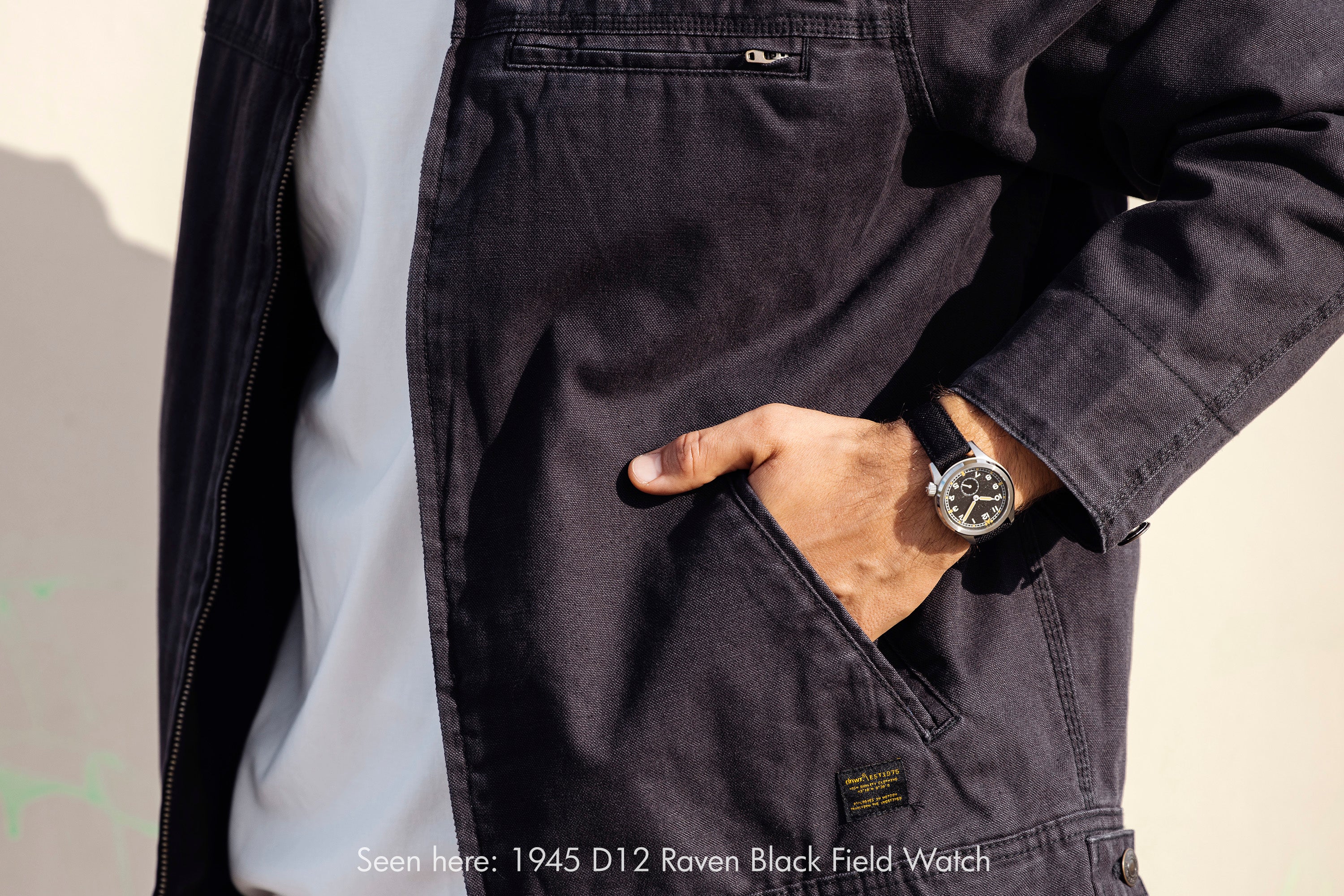 Vario 1945 D12 Raven Black Field Watch - Image 14