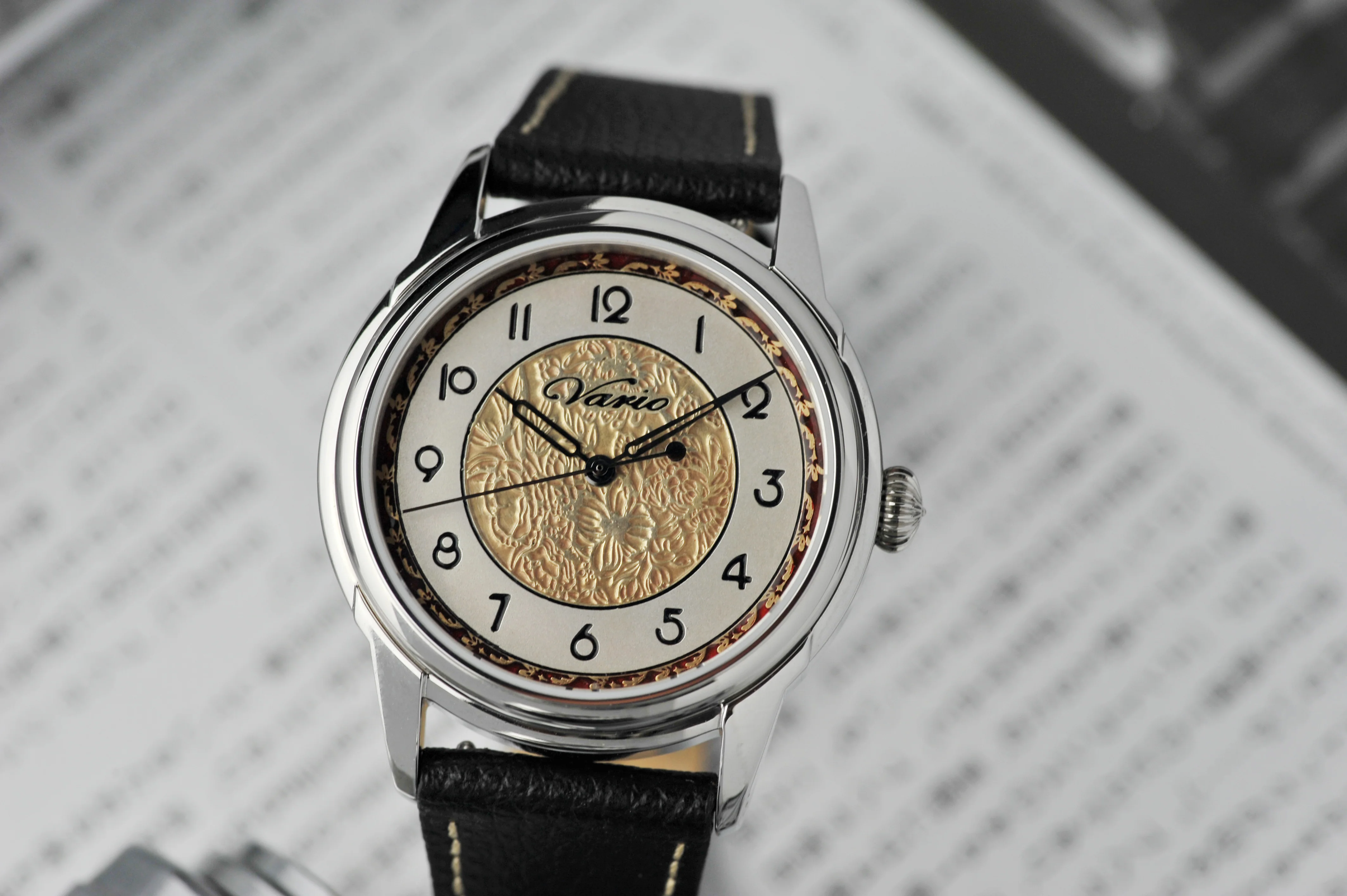 Vario Empire Art Nouveau Outer Red Handwound Dress Watch - Image 4