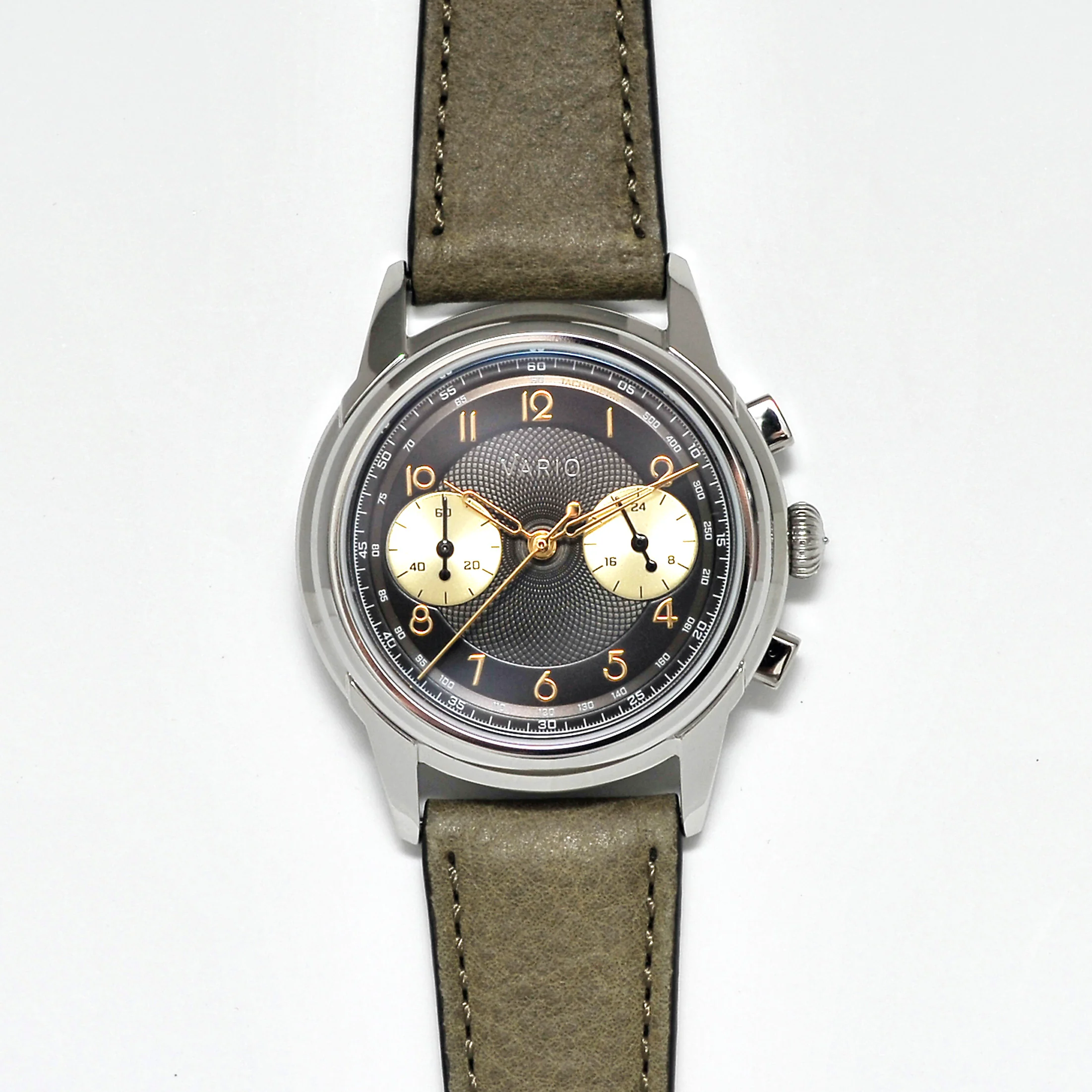 Vario Empire Gunmetal Tuxedo Tachymètre Chronograph Watch