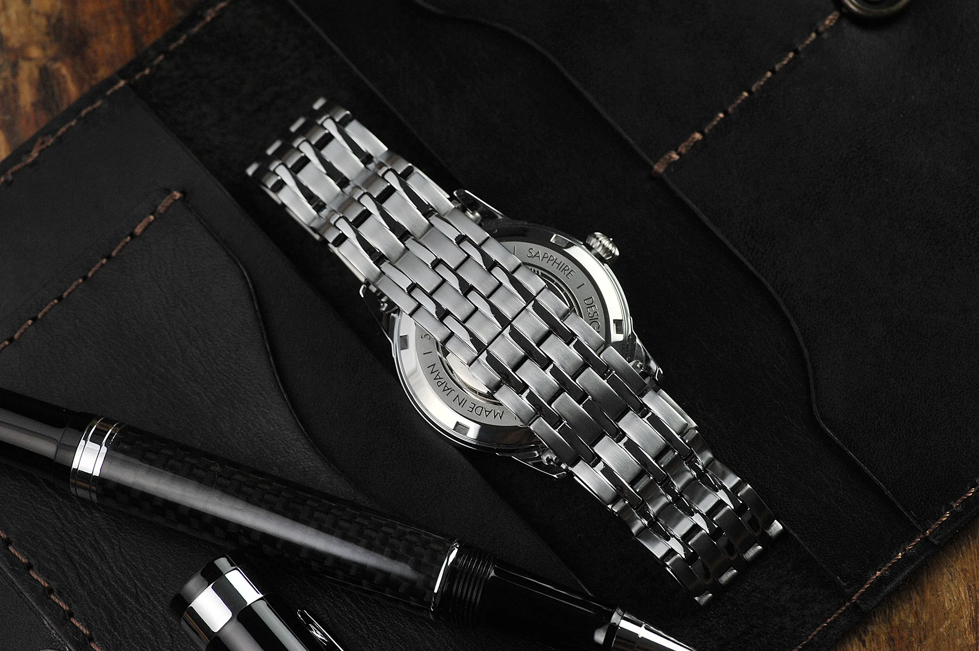 Vario Empire Seasons True GMT Autumn Salmon Automatic Dress Watch - Image 6