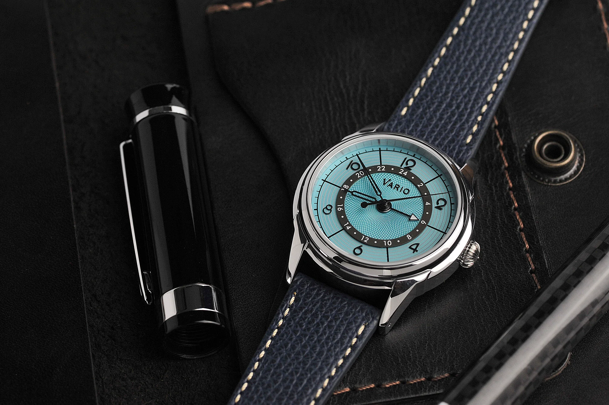 Vario Empire Seasons True GMT Summer Blue Automatic Dress Watch - Image 4