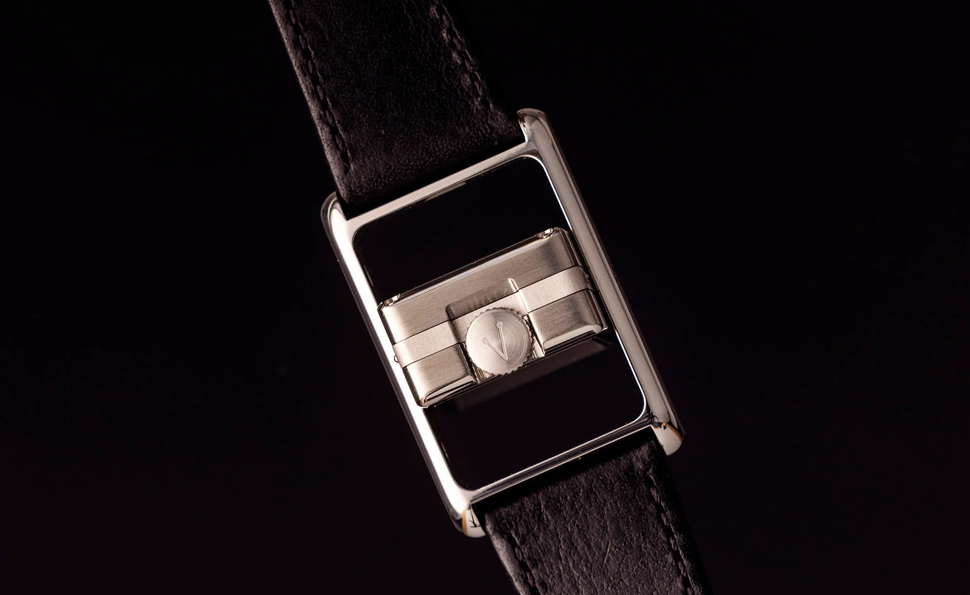 Vario VERSA Reversible Dual Time Year of the Horse Silver-Red Enamel Watch - Image 5