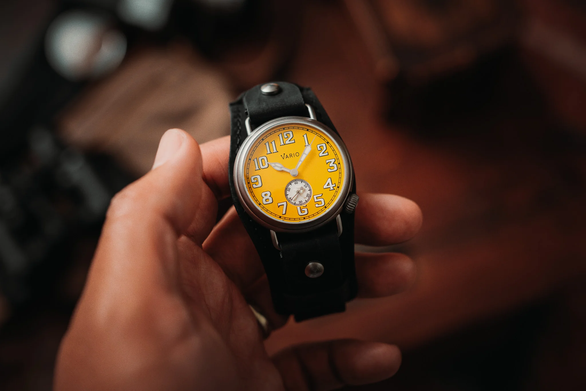VARIO x RZE UltraHex™ Titanium Trench Medallion Yellow Watch - Image 6