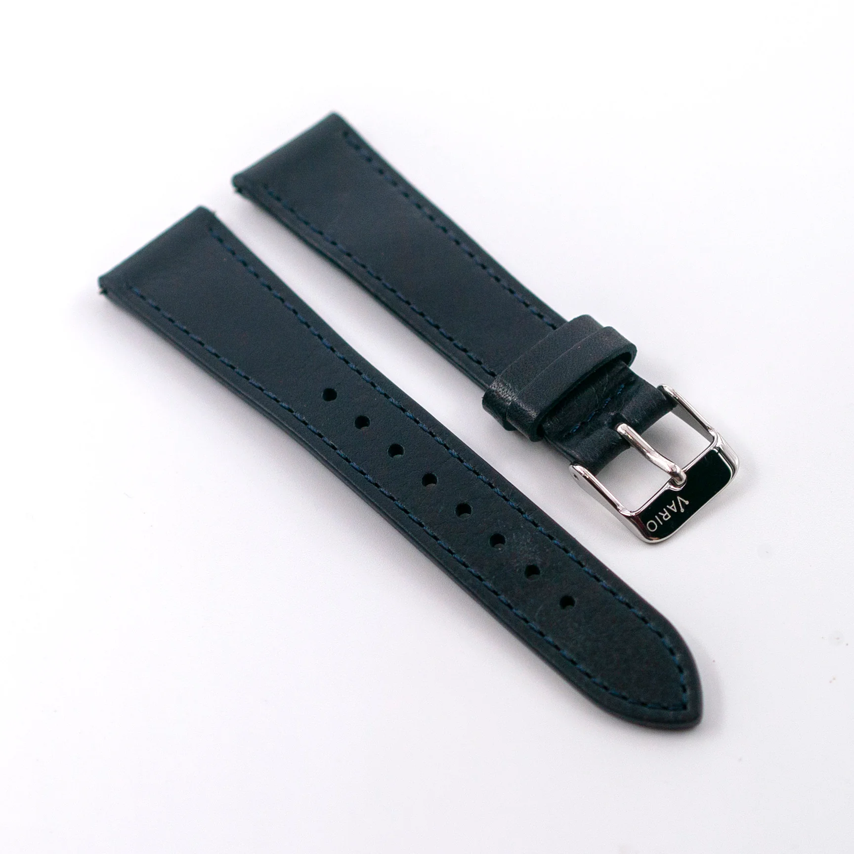 Vintage Veg Tan Italian Leather Midnight Blue Watch Strap with Quick Release
