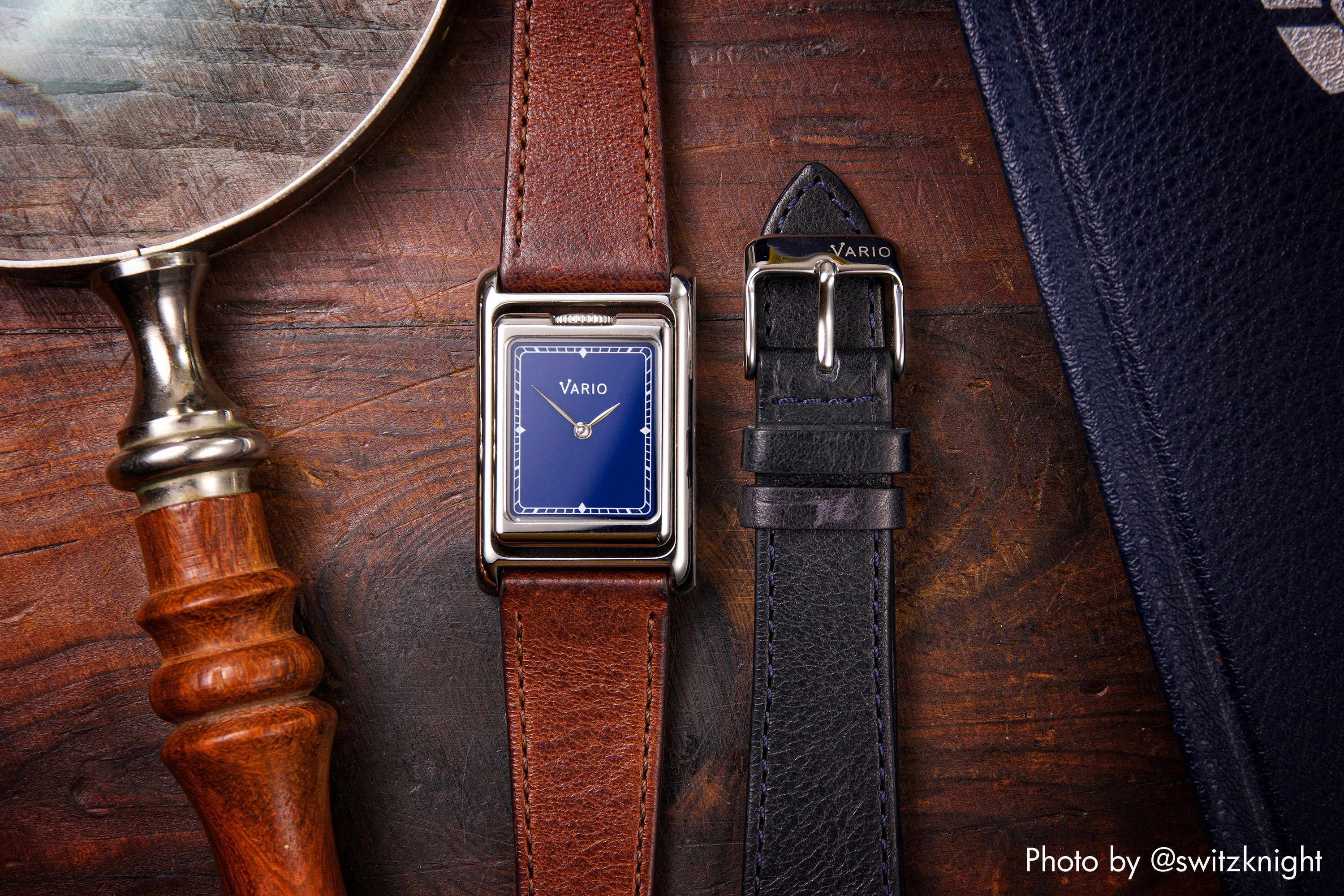 Vintage Veg Tan Italian Leather Pecan Brown Watch Strap with Quick Release (XL) - Image 4