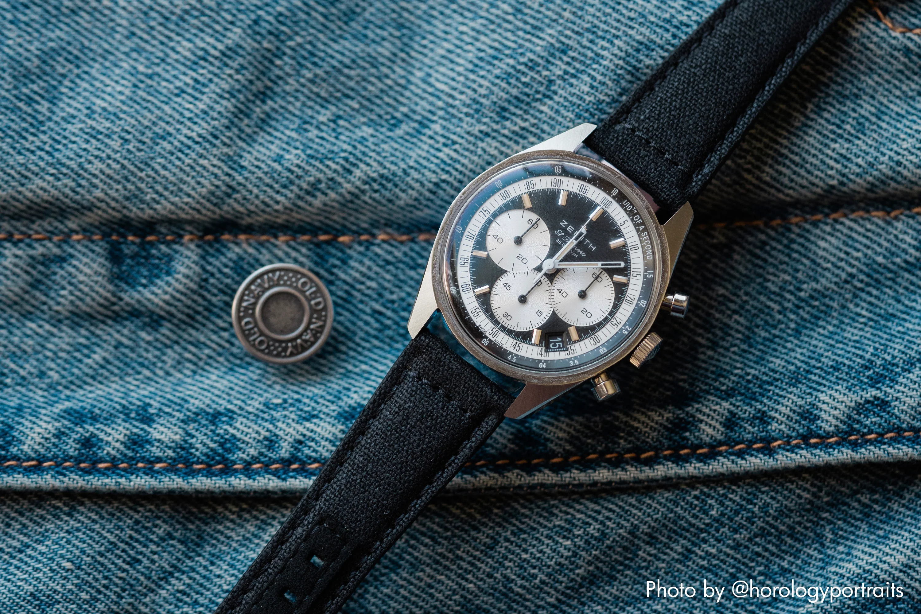 Recycled Waxed Canvas Coal Black Watch Strap - Image 5